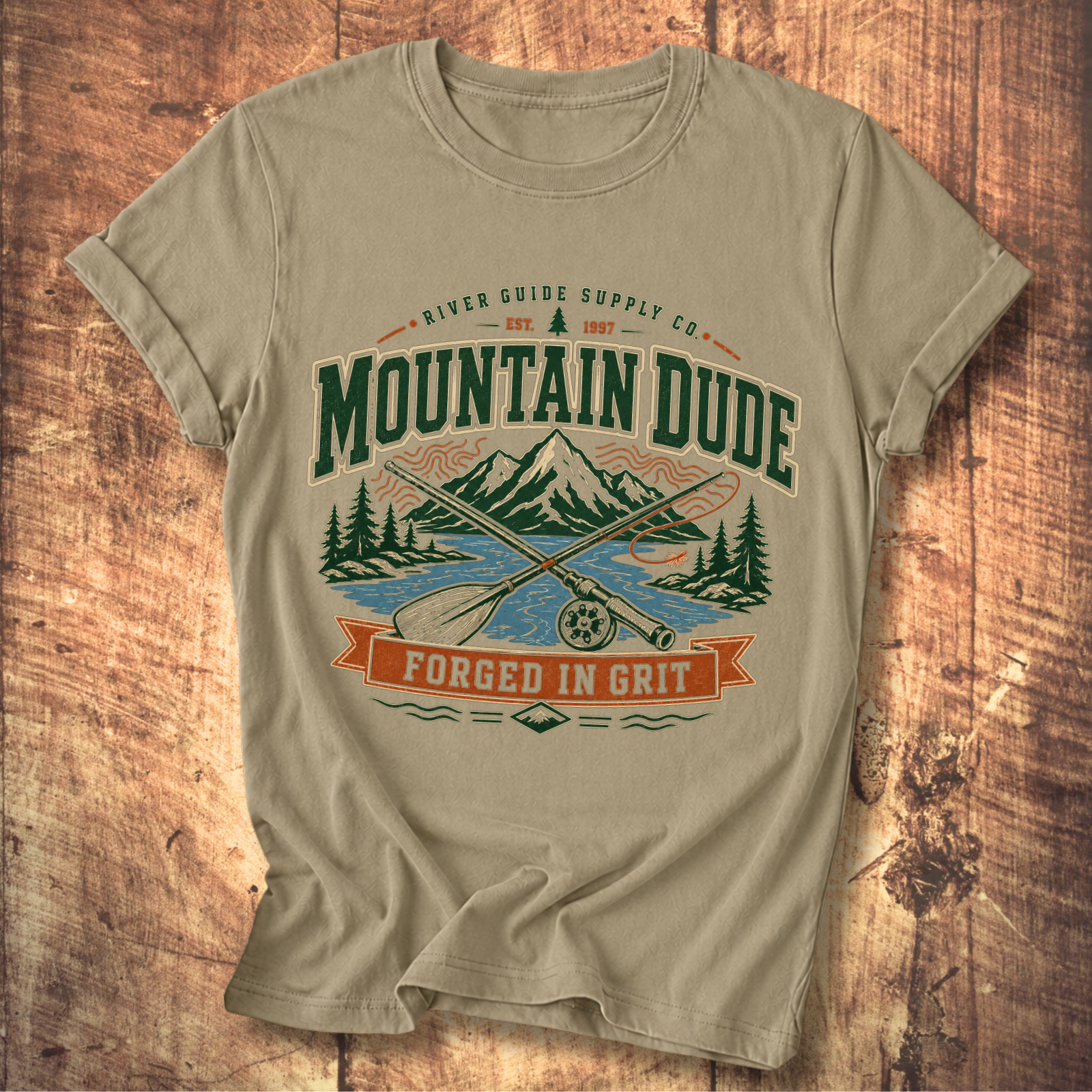 River Guide Mountain Dude Tee