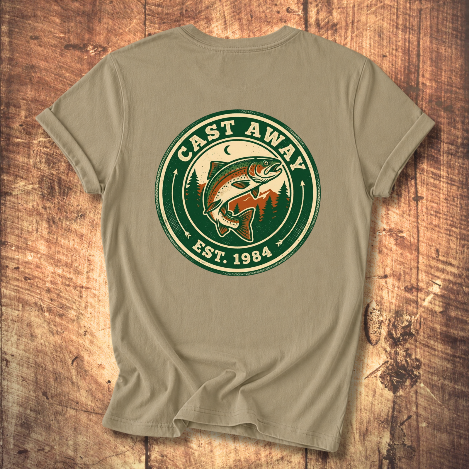 Cast Away Fishing Logo T-Shirt