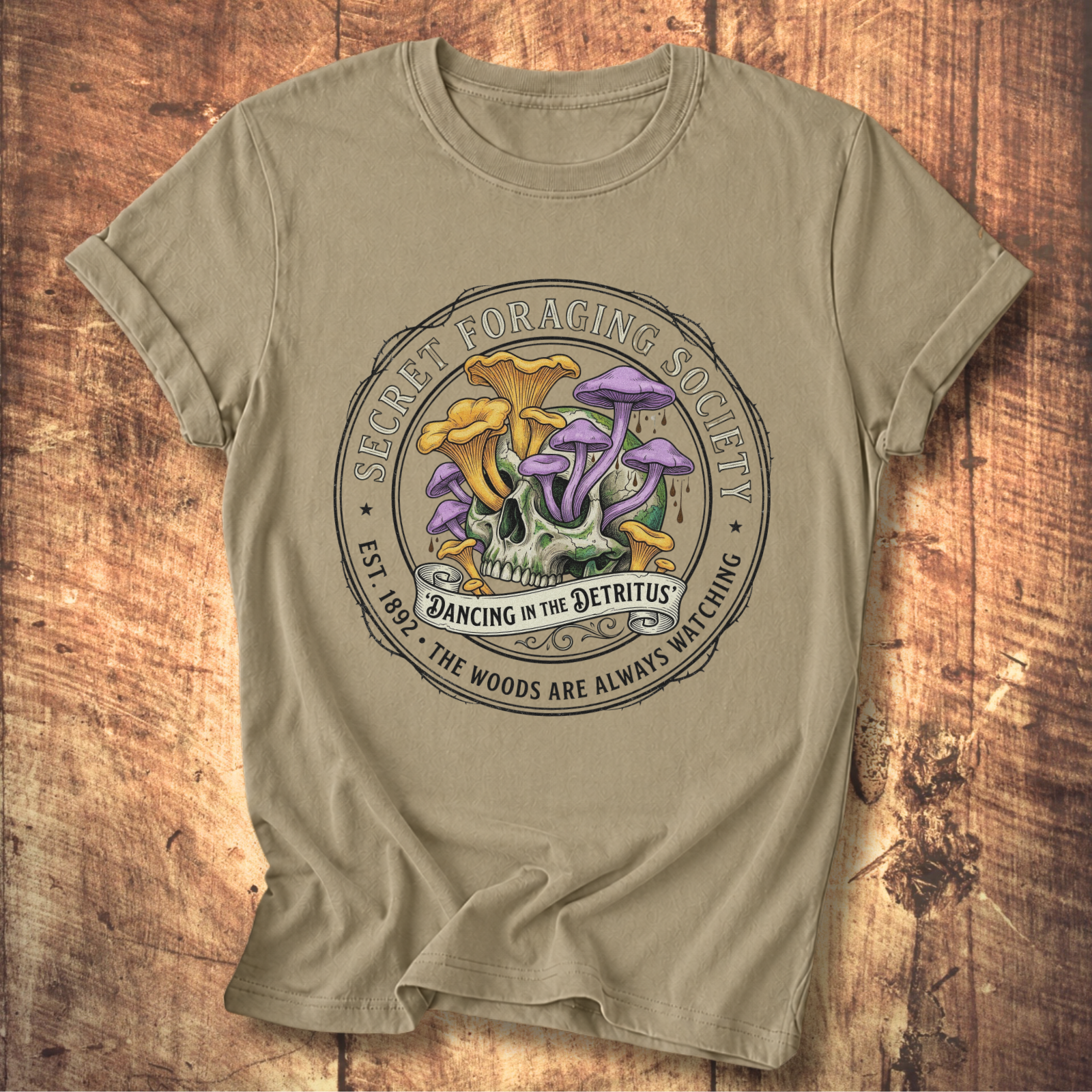 Technicolor Skull Foraging Society T-Shirt