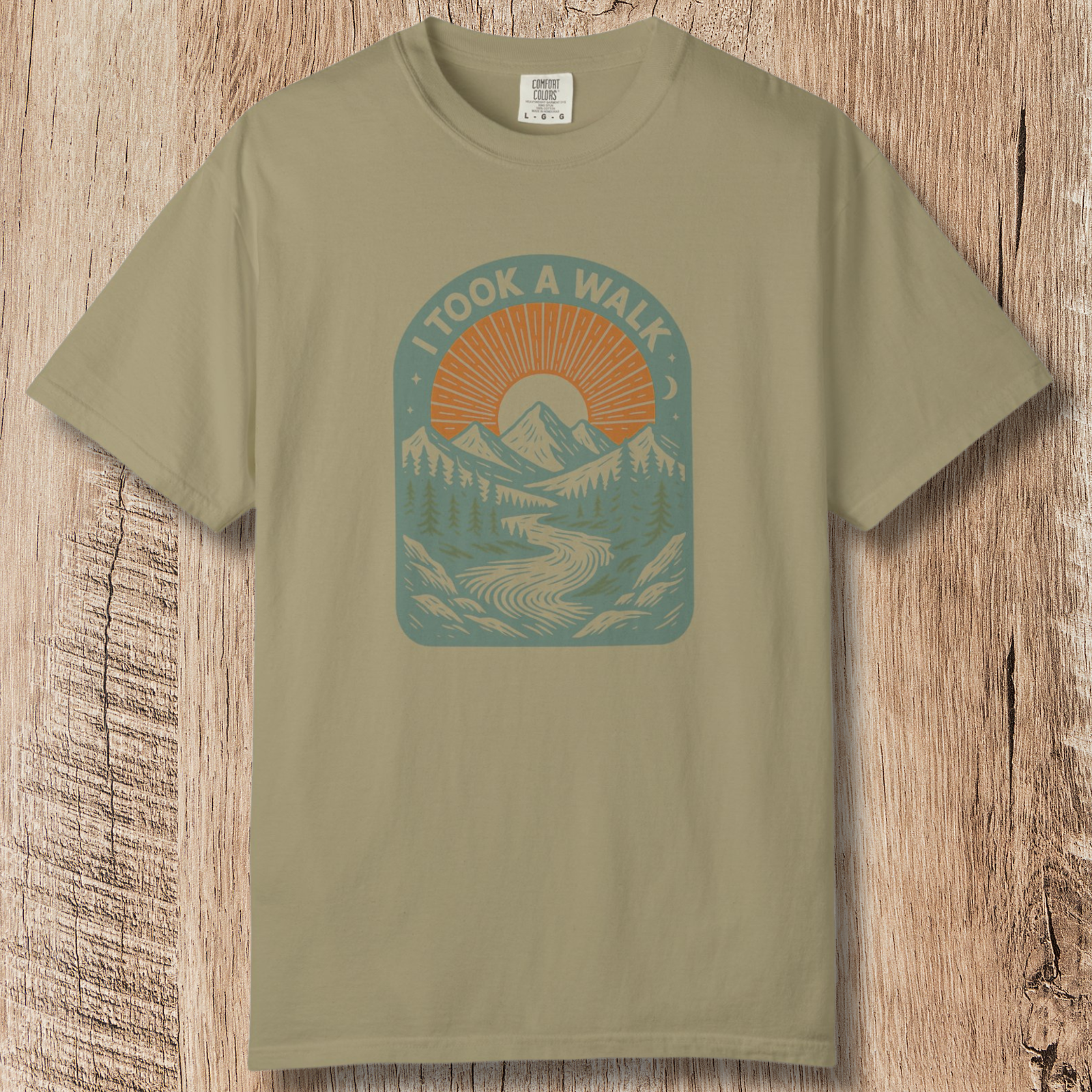 I Took a Walk T-Shirt — Vintage Mountain Scenic Tee