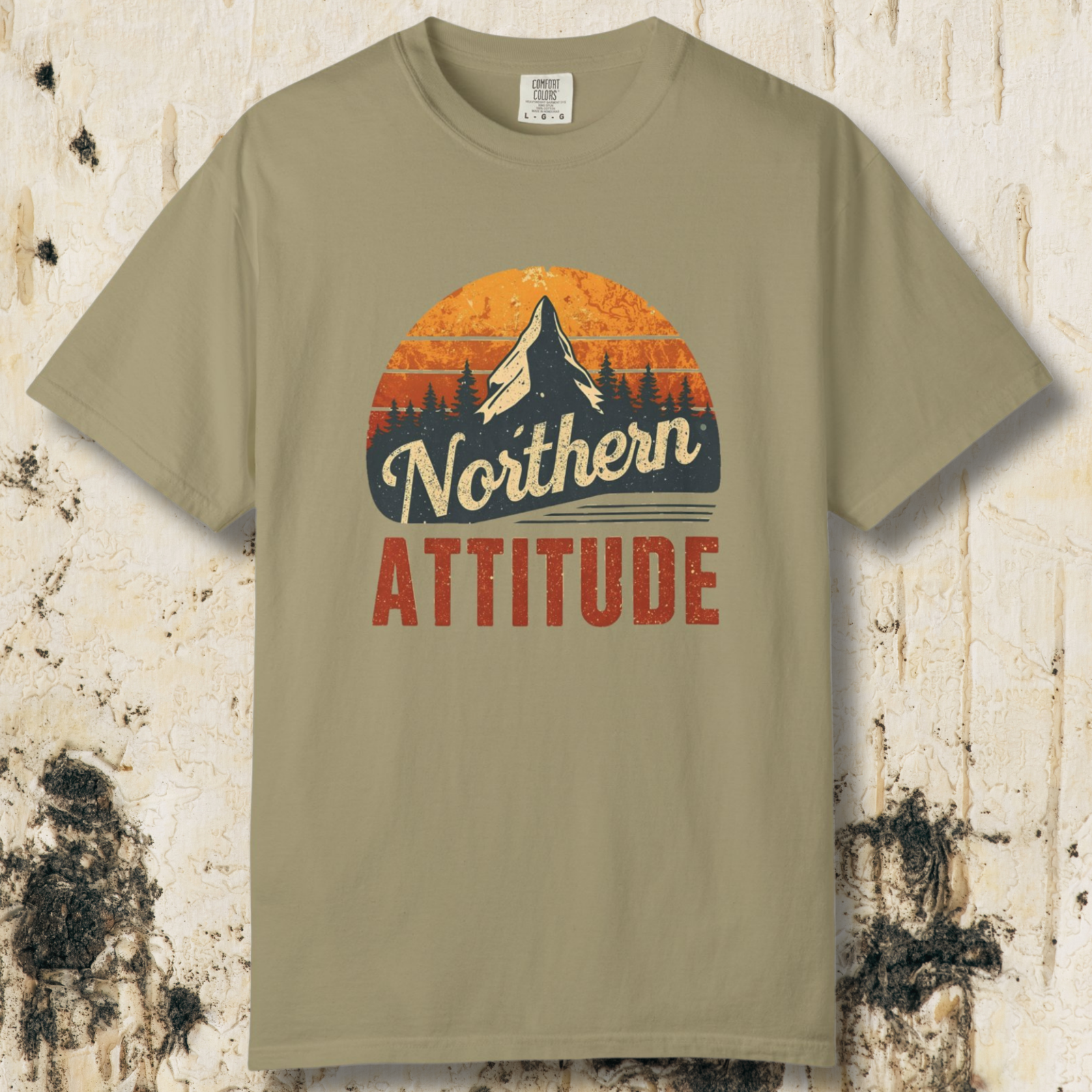 Northern Attitude Retro Mountain T-Shirt | Comfort Colors Graphic Tee