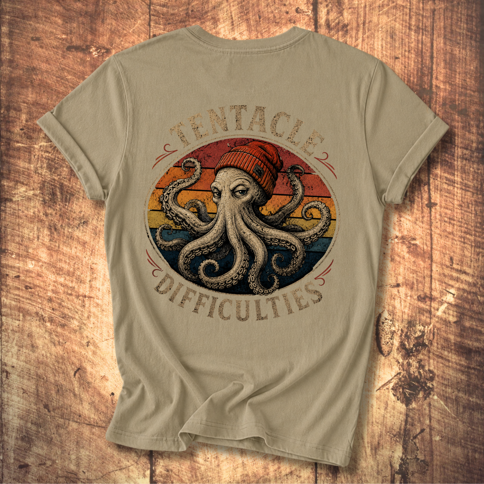 Tentacle Difficulties Back Print Tee