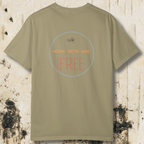 Hook Sets Are Free Fishing Back Print T-Shirt | Garment-Dyed Unisex Tee