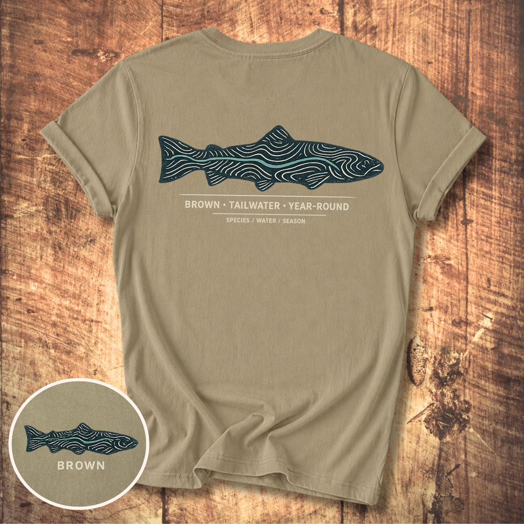 Brown Trout Topography T-Shirt