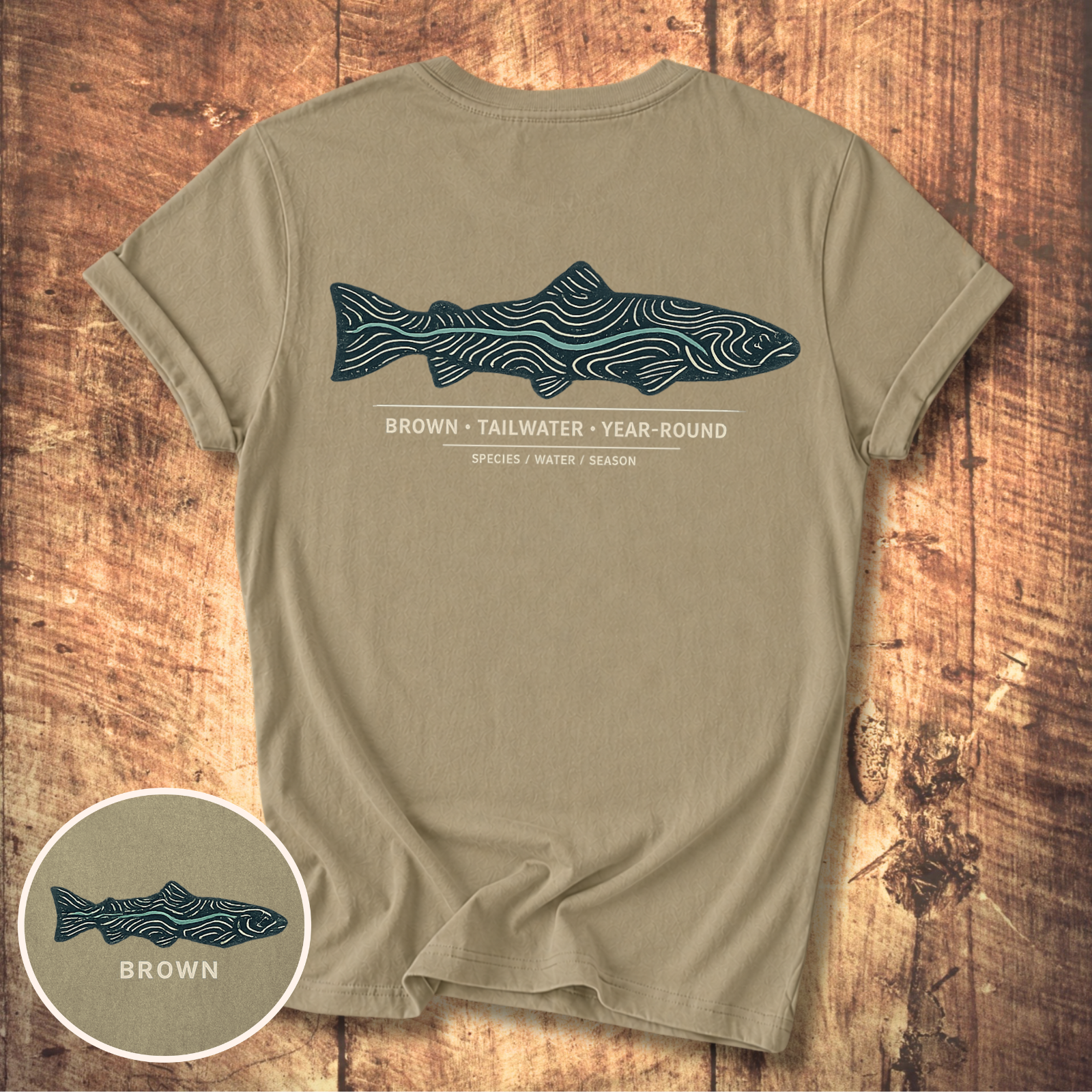 Brown Trout Topography T-Shirt