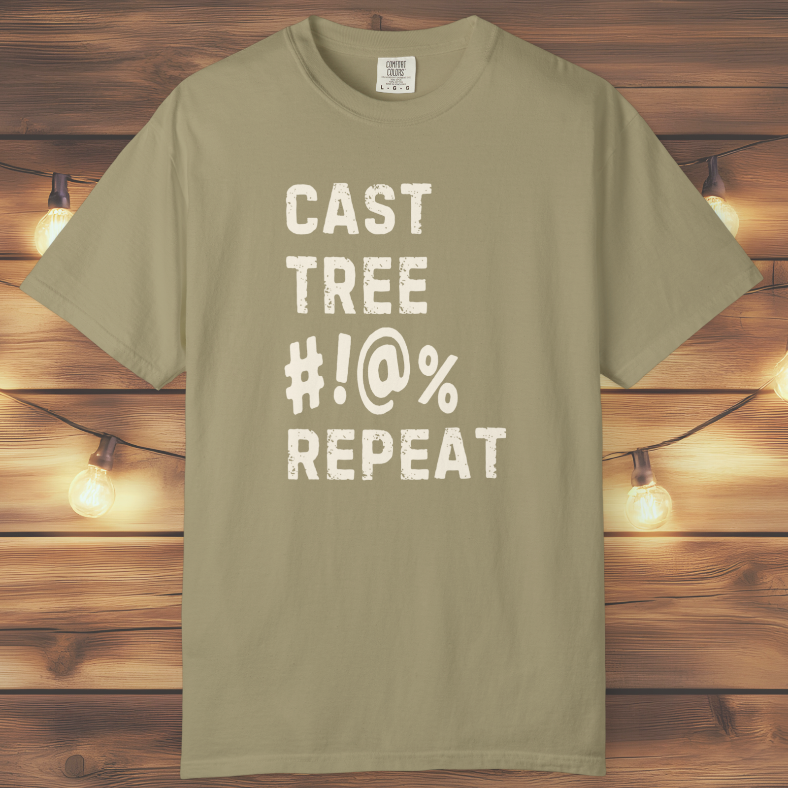 “Cast Tree #!@% Repeat” Funny Fly Fishing Tee