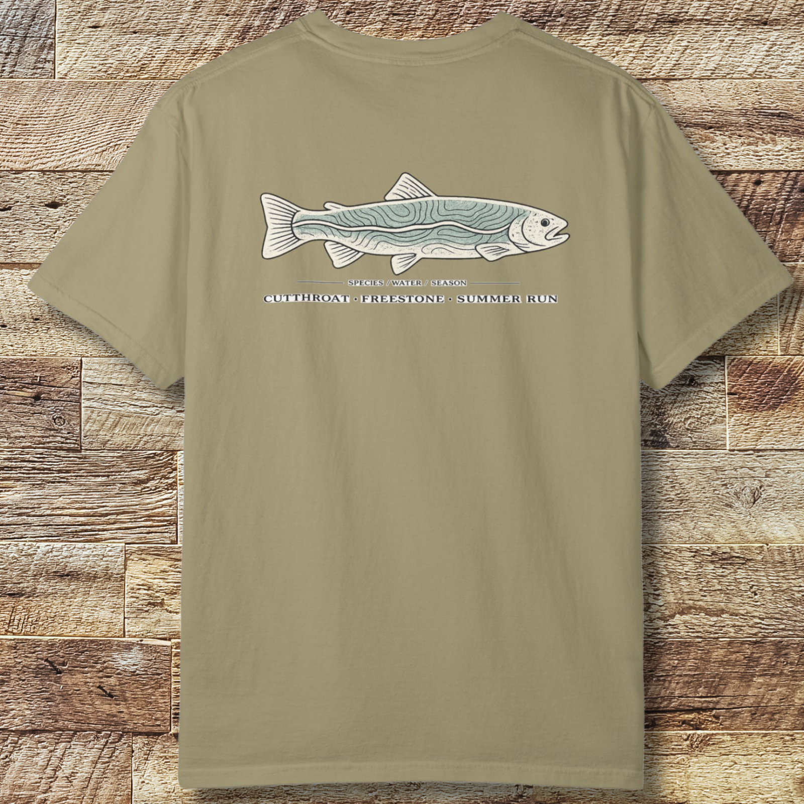 Cutthroat Topography Fly Fishing T-Shirt