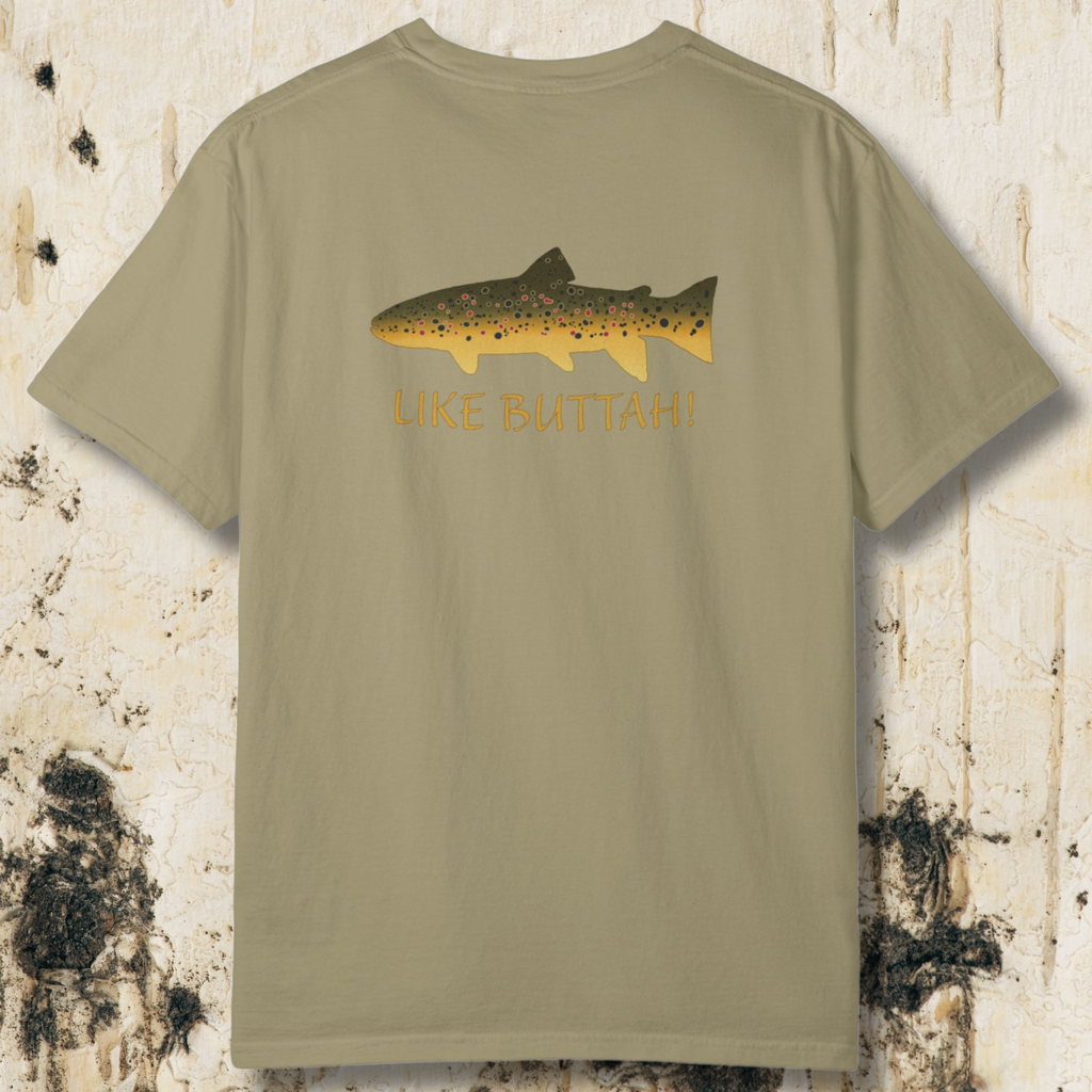 Like Buttah Brown Trout T-Shirt Back Print
