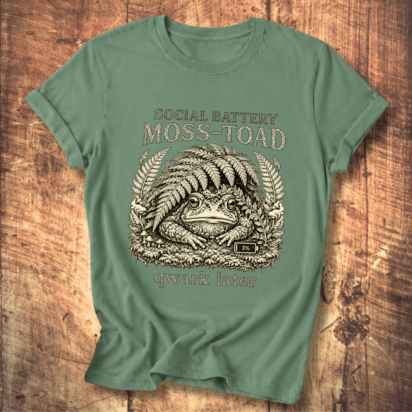 Social Battery Moss Toad Tee
