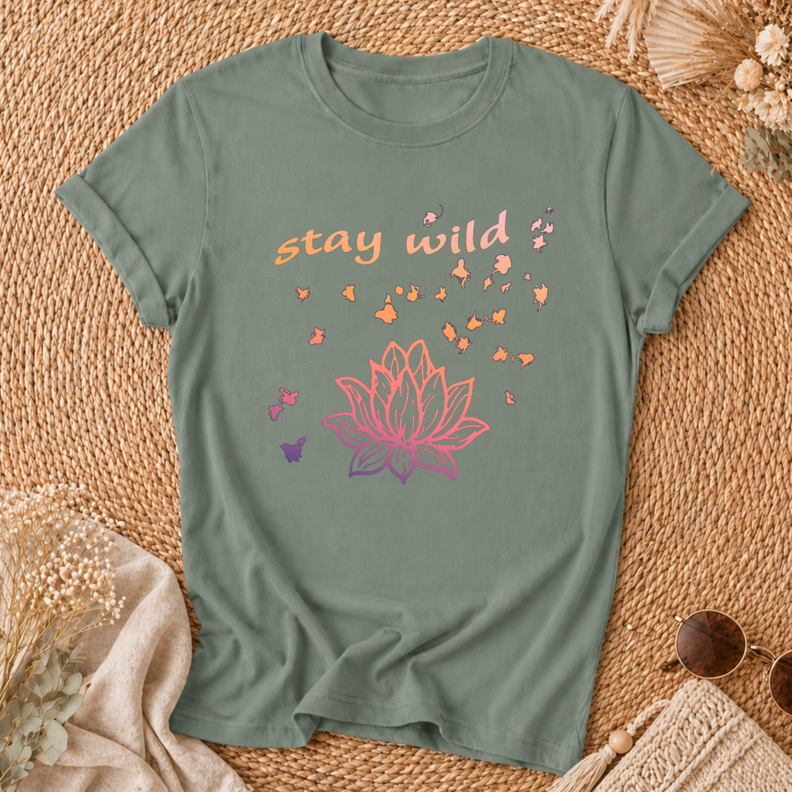 Stay Wild Lotus Tee