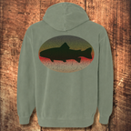 Trout Silhouette Hoodie Back Print