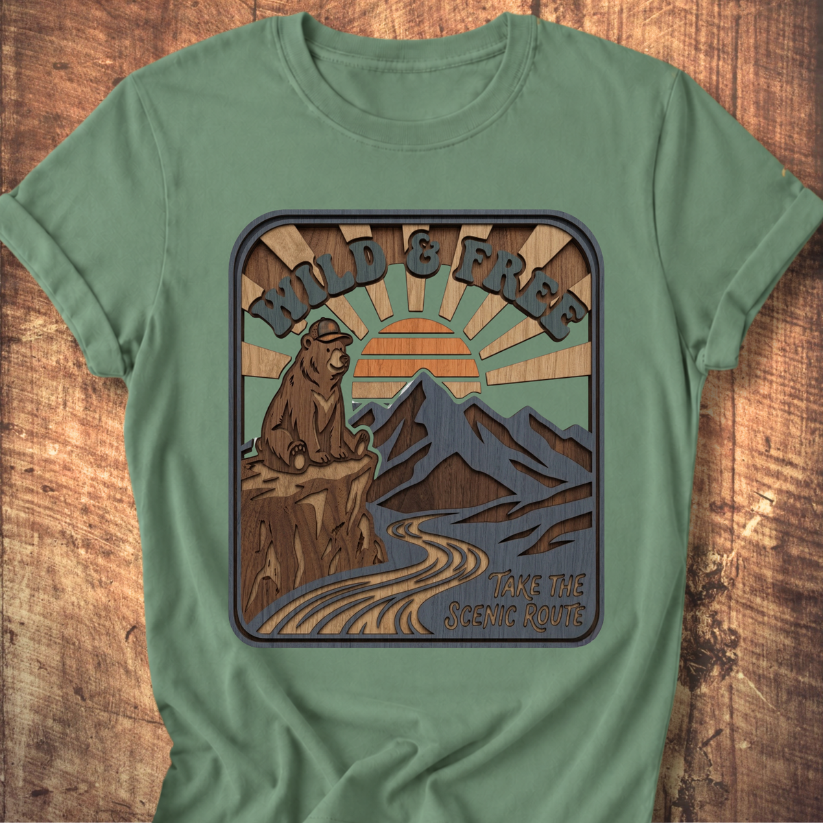 Woodcut Bear T-shirt