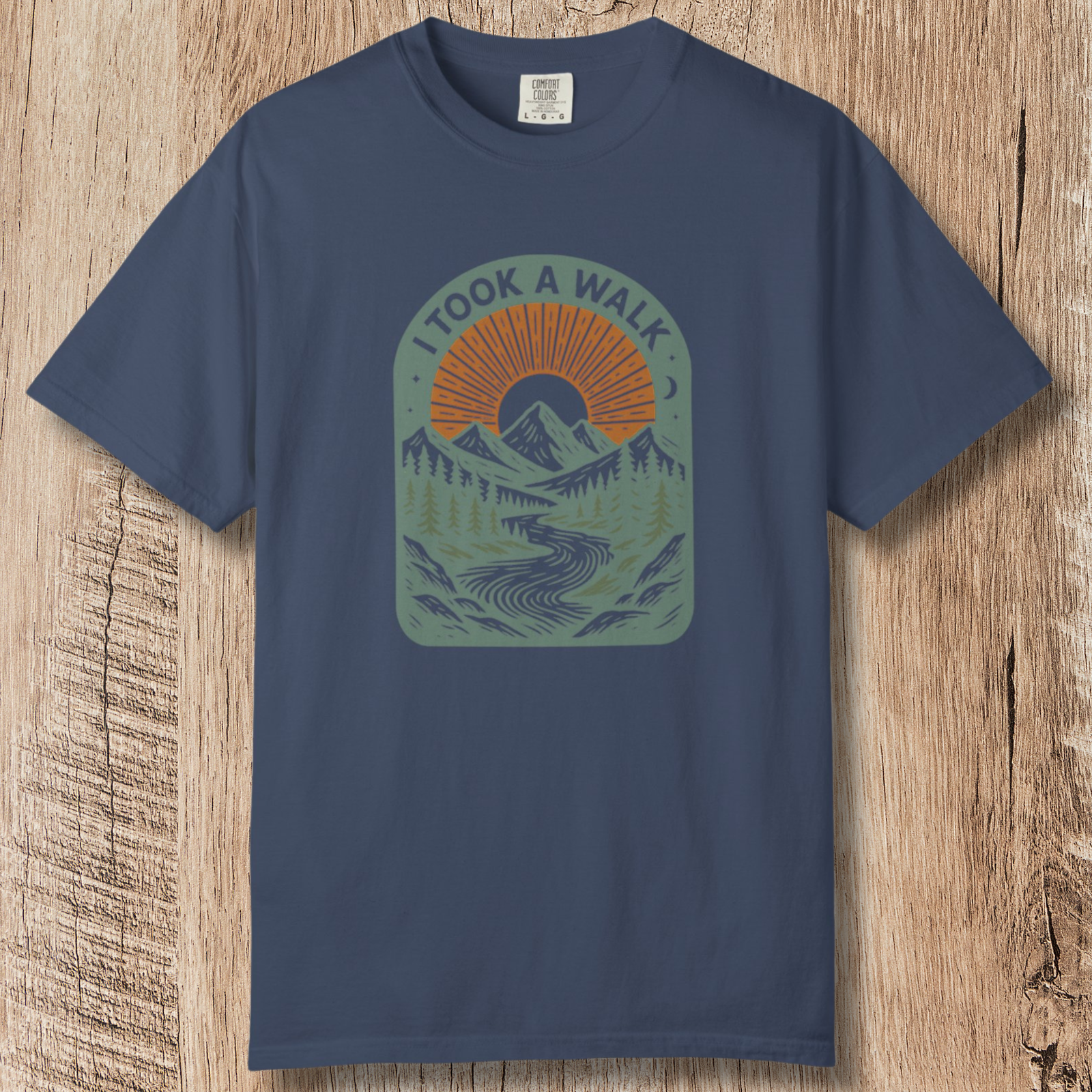 I Took a Walk T-Shirt — Vintage Mountain Scenic Tee