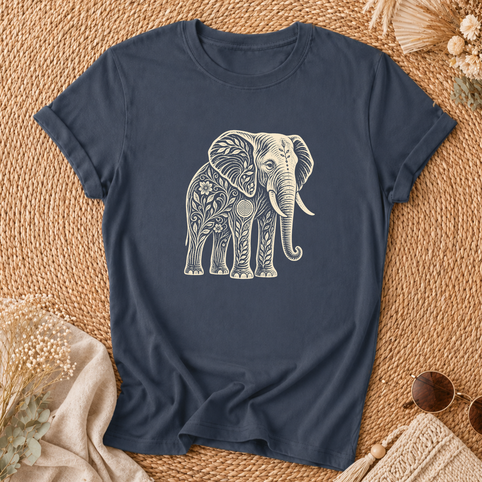 Elephant Flowers Tee