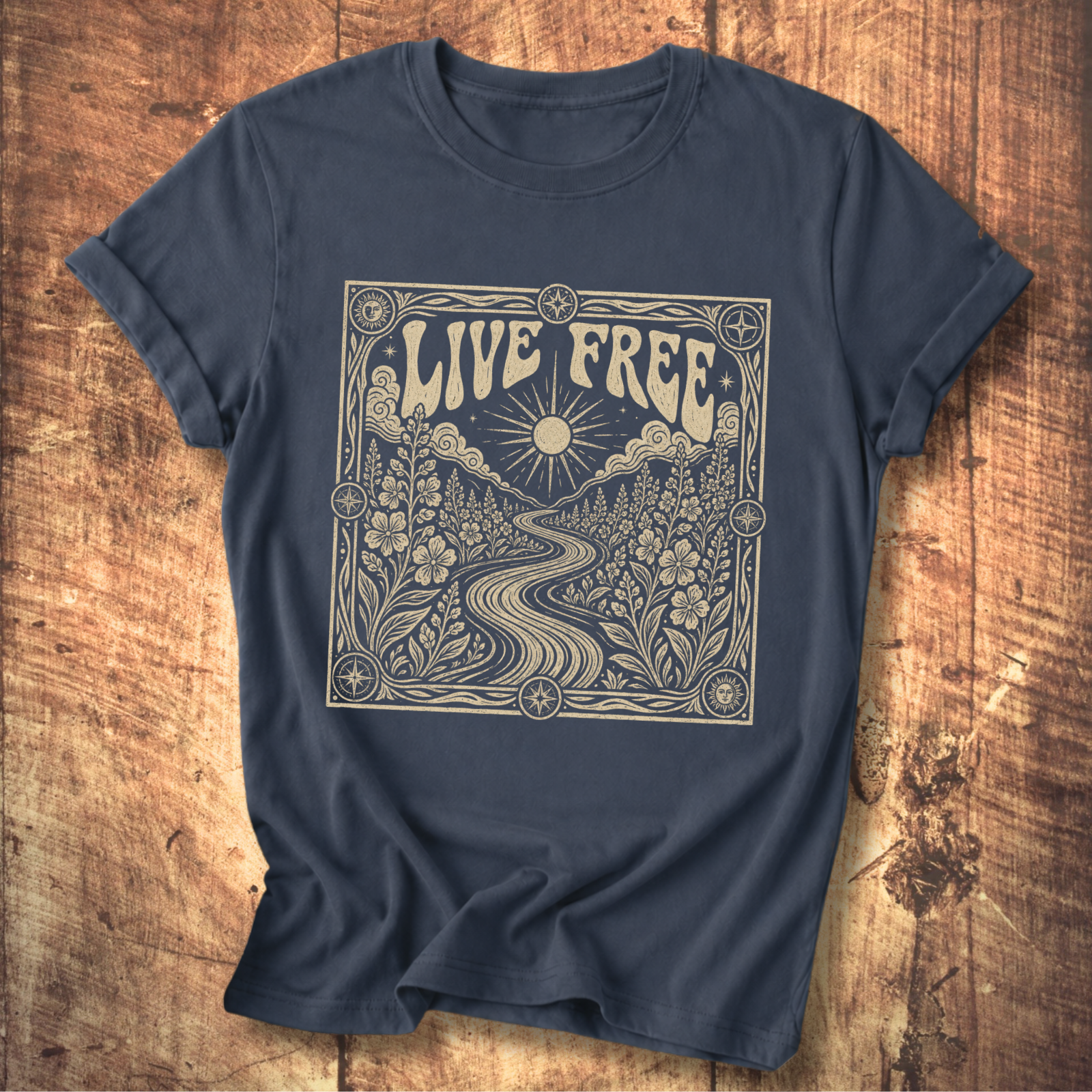 Fireweed Live Free Tee