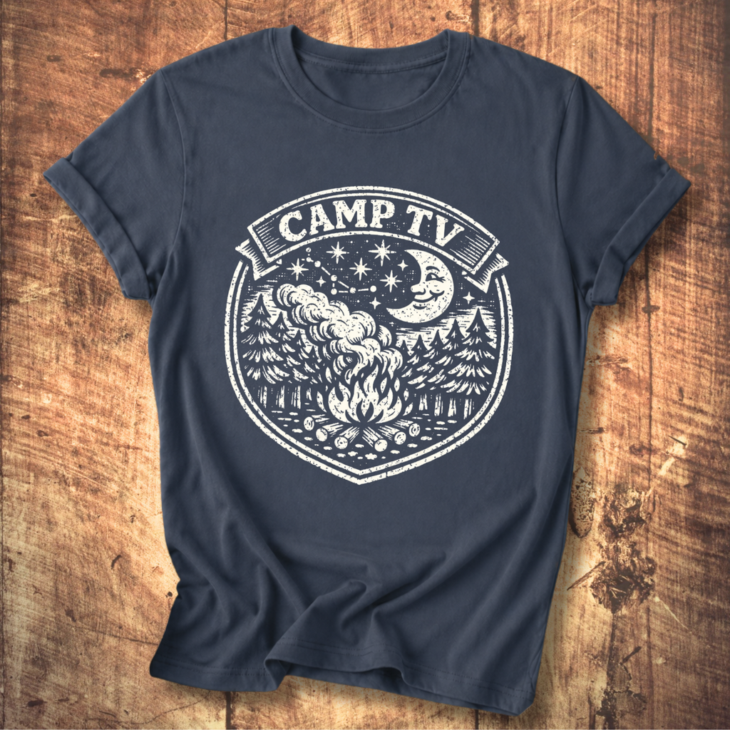 Camp TV Linocut T-shirt