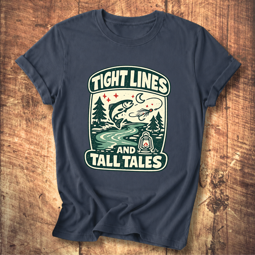 Tight Lines and Tall Tales Fishing T-Shirt