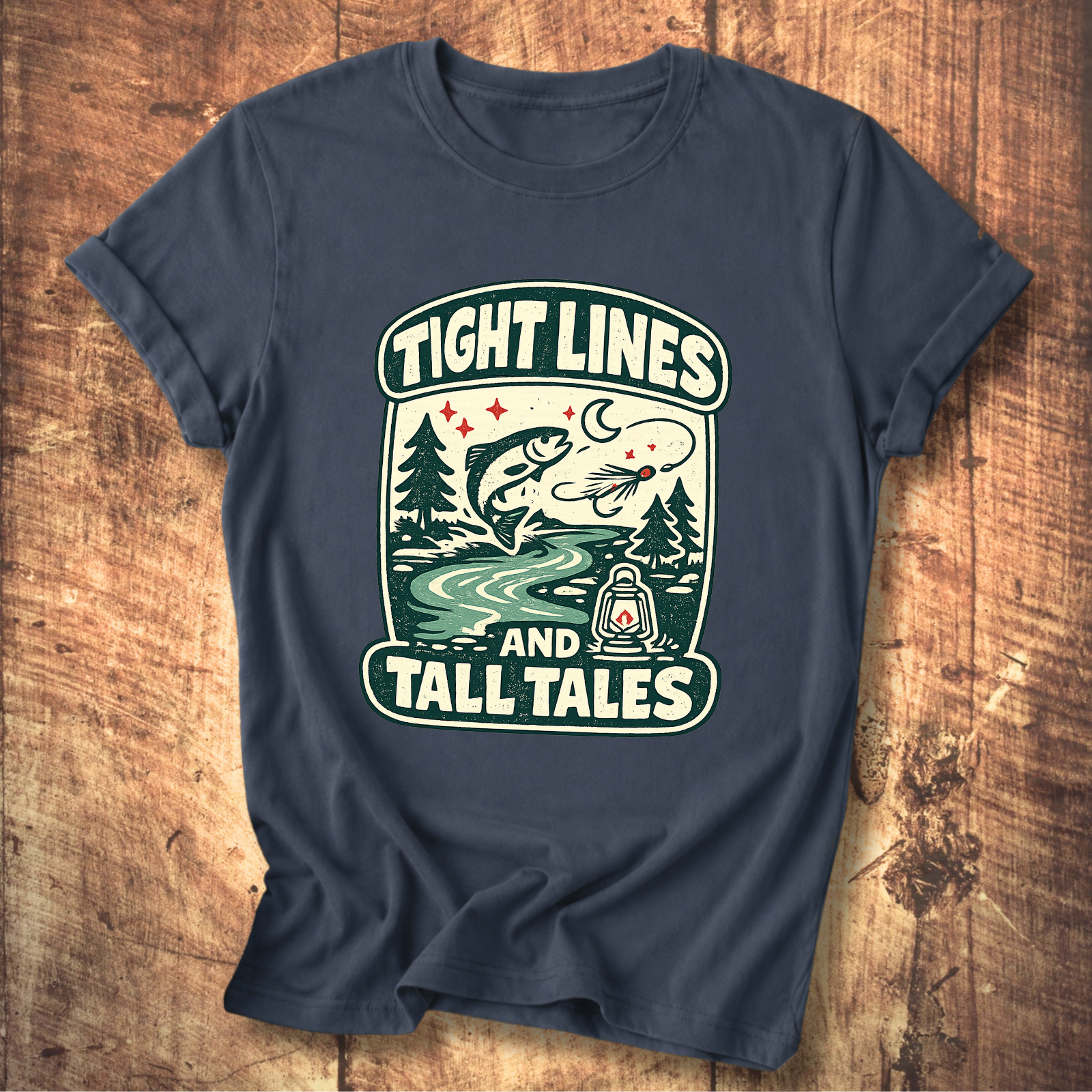 Tight Lines and Tall Tales Fishing T-Shirt