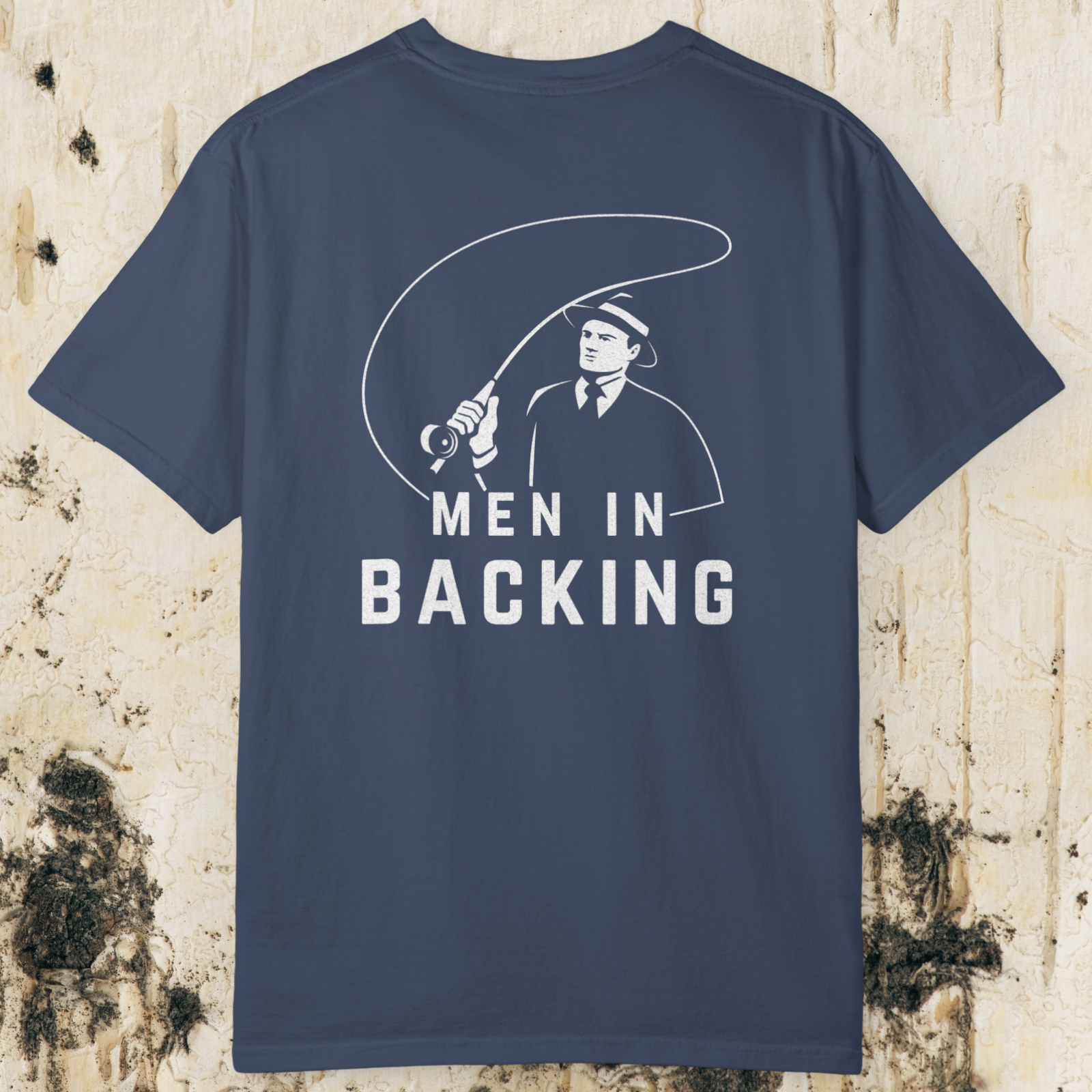 Men In Backing Fly Fishing T-shirt
