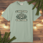 Vintage “Limited Edition” mushroom graphic t-shirt with retro woodland mushroom illustration in a rustic outdoor style