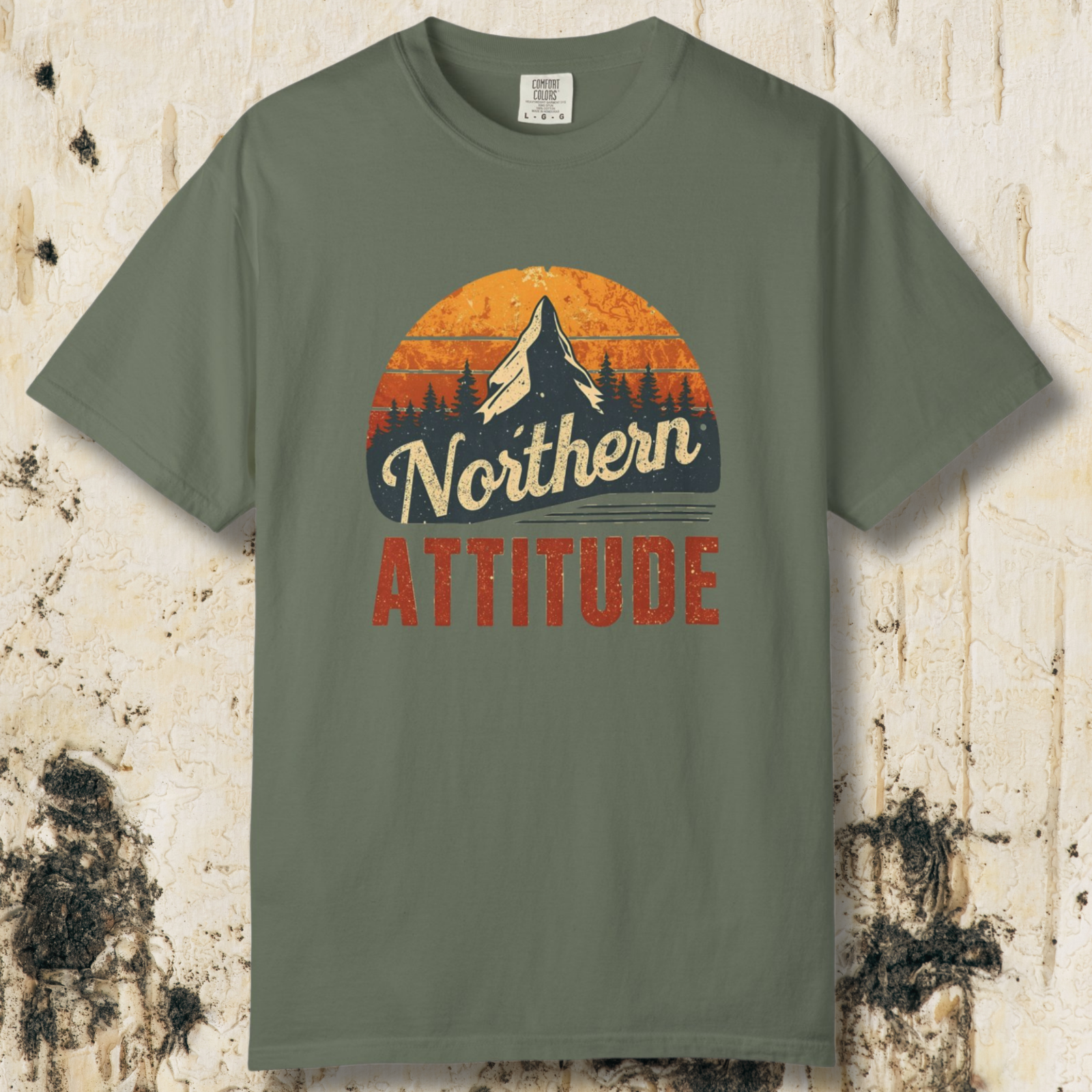 Northern Attitude Retro Mountain T-Shirt | Comfort Colors Graphic Tee
