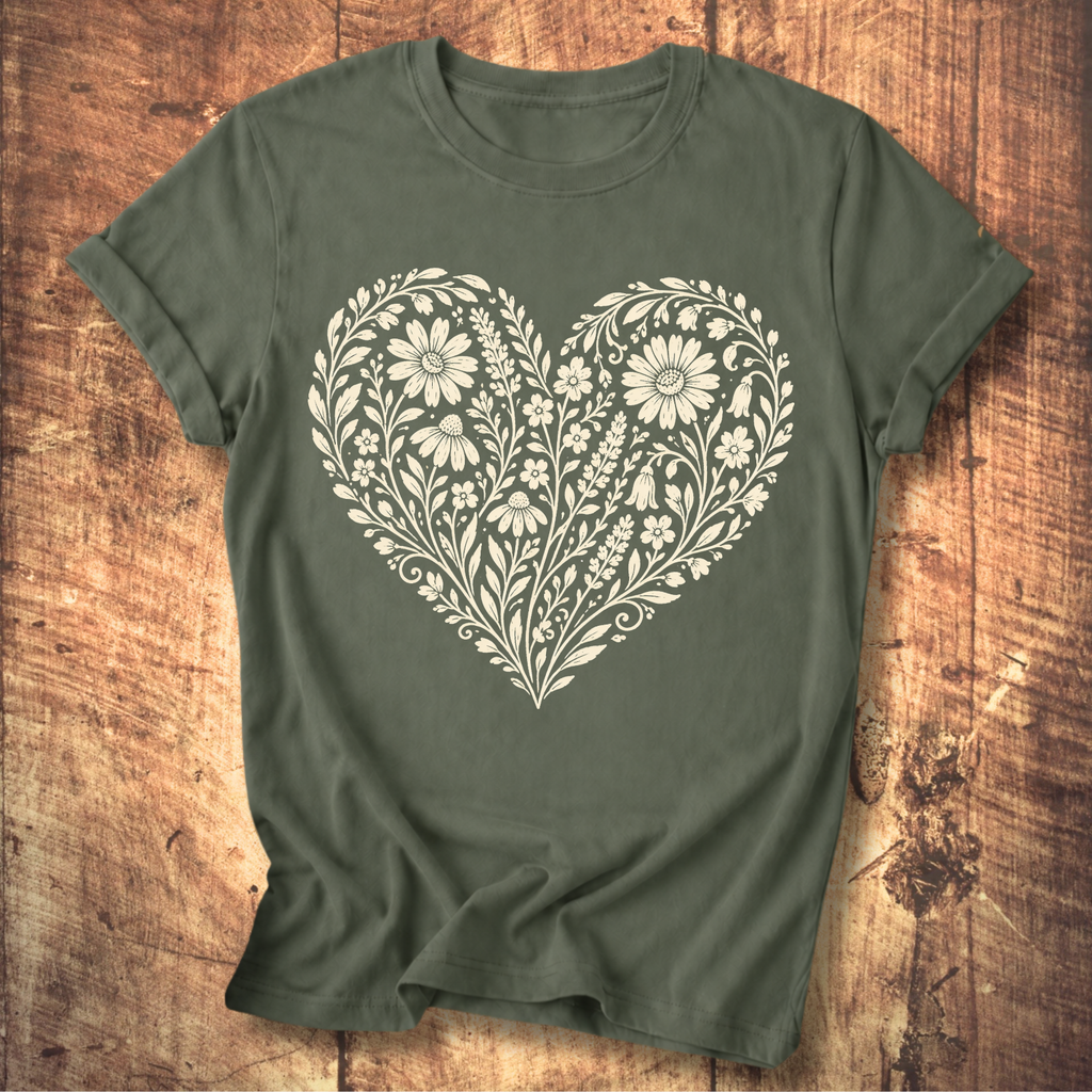 Heart Of Flowers T-shirt