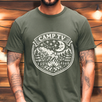 Camp TV Linocut T-shirt