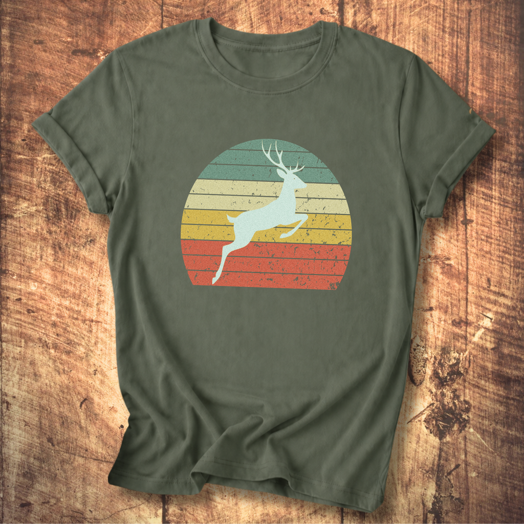 Vintage Sunset Deer T-Shirt