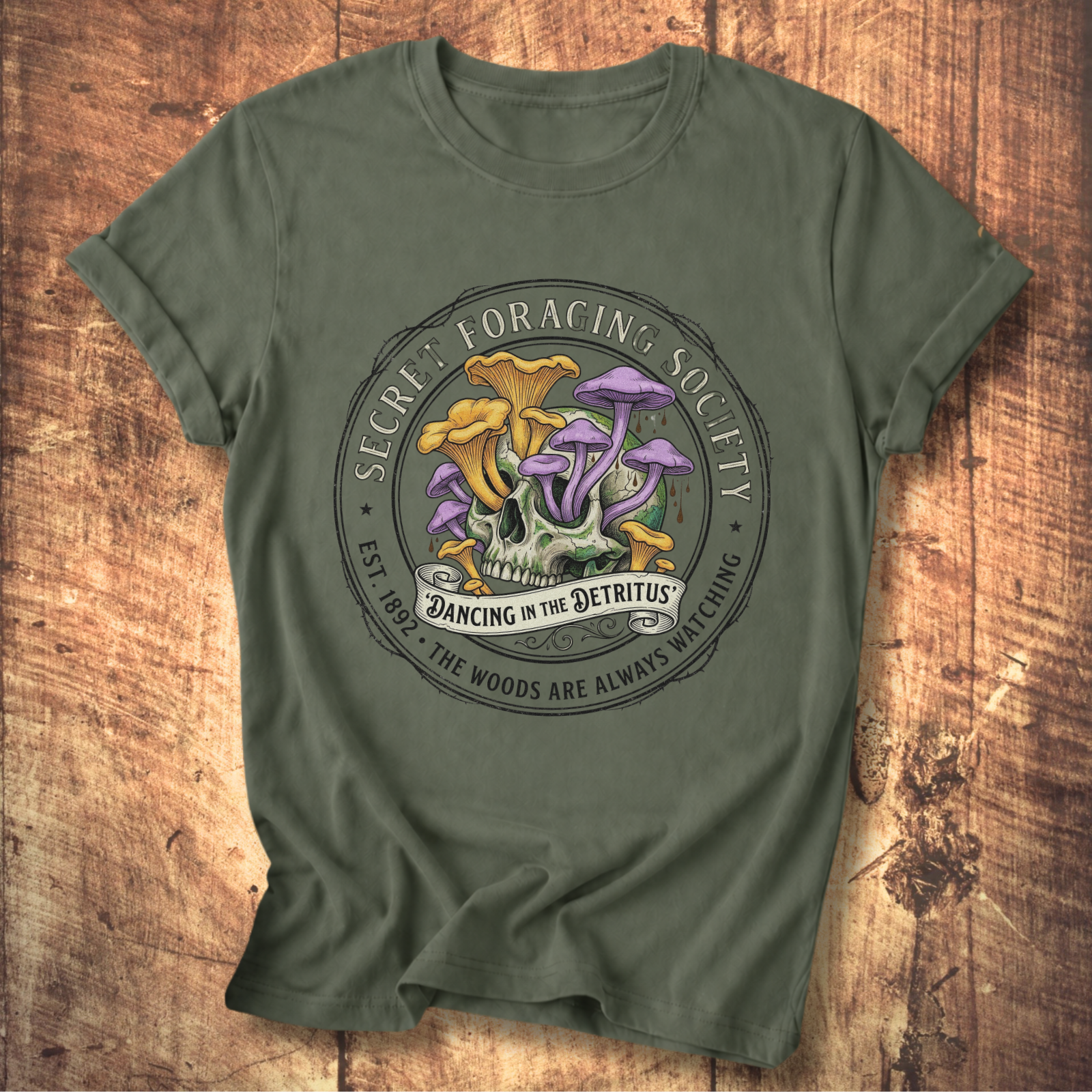 Technicolor Skull Foraging Society T-Shirt