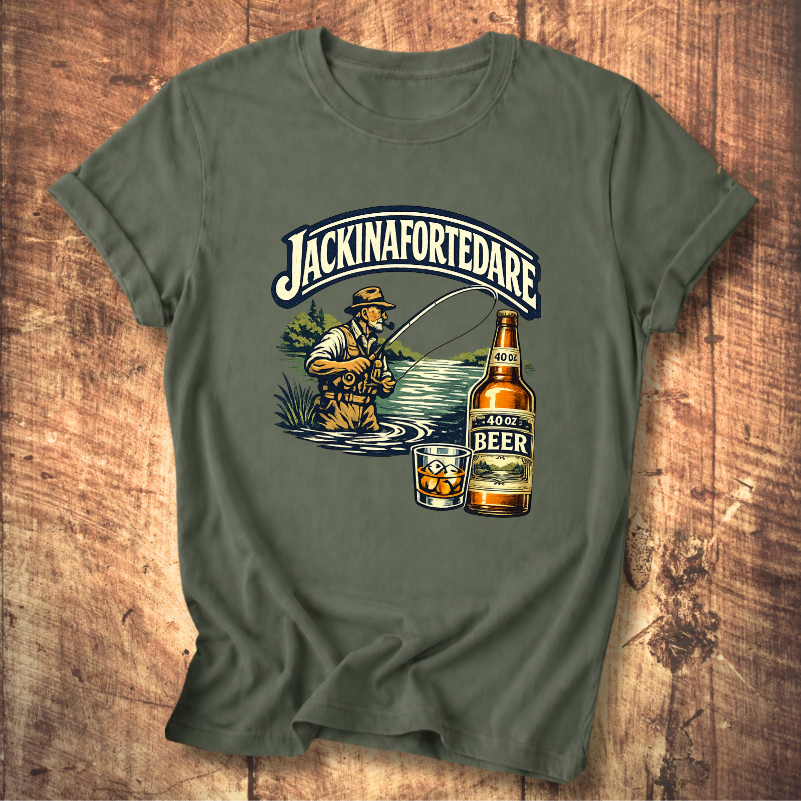 "Jackinafortedare" Vintage Outdoors Tee