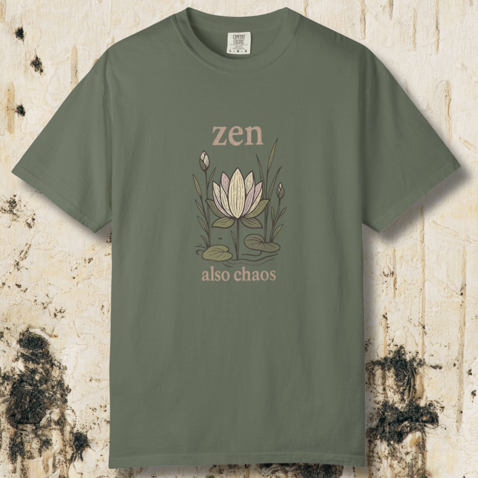 Zen & Chaos Lotus T-Shirt | Mindfulness Floral Tee