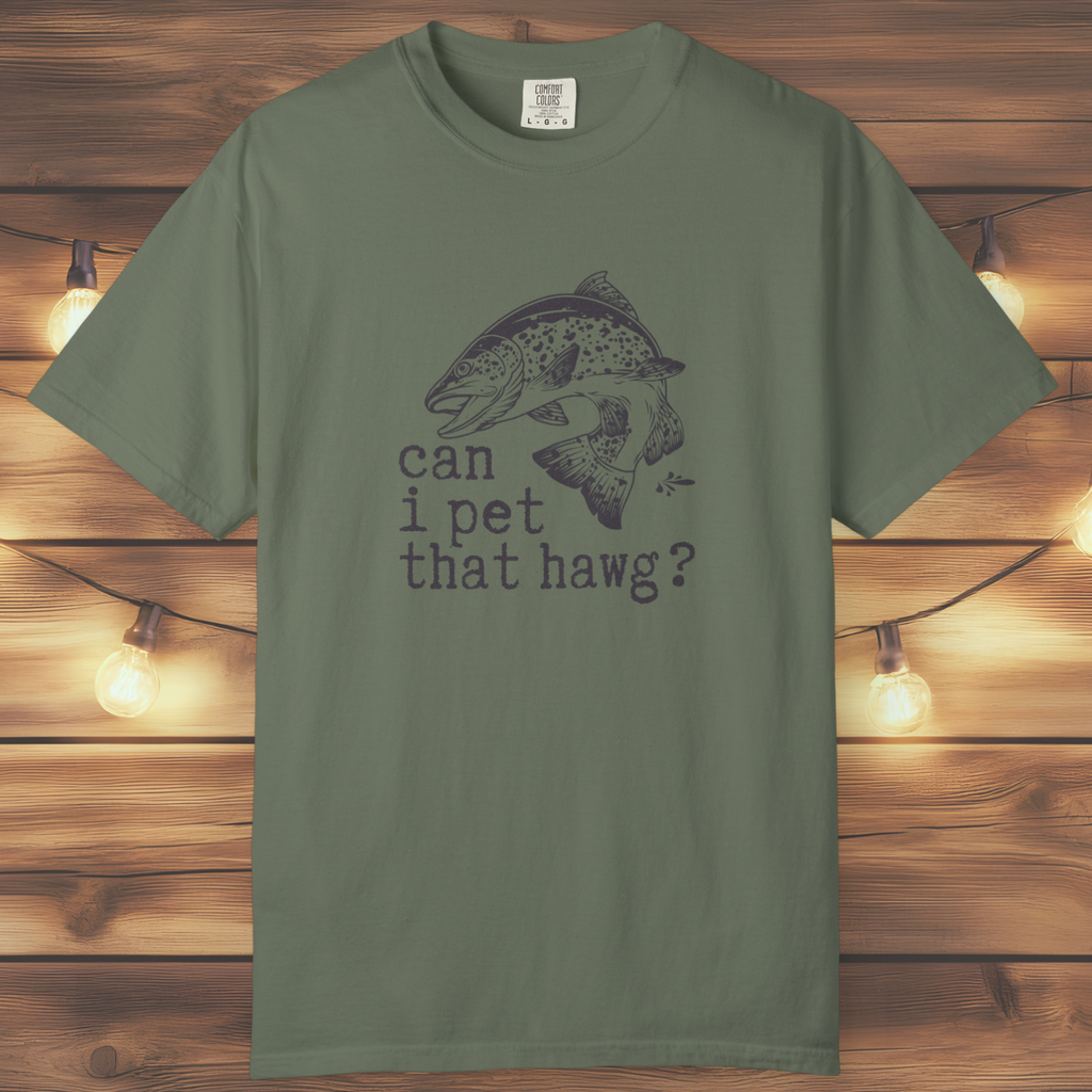 Can I Pet That Hawg? Trout Graphic T-Shirt