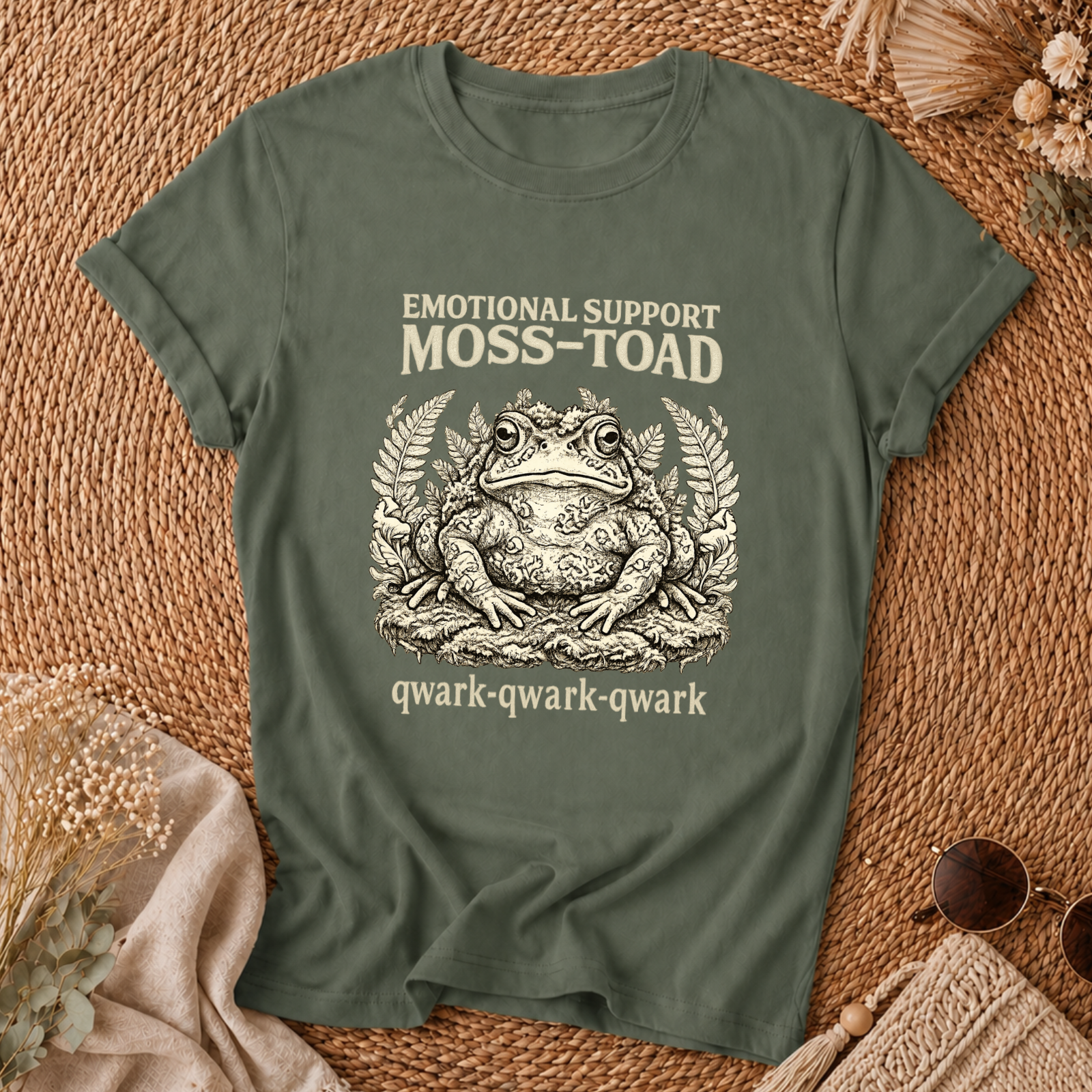 Emotional Support Moss-Toad T-Shirt
