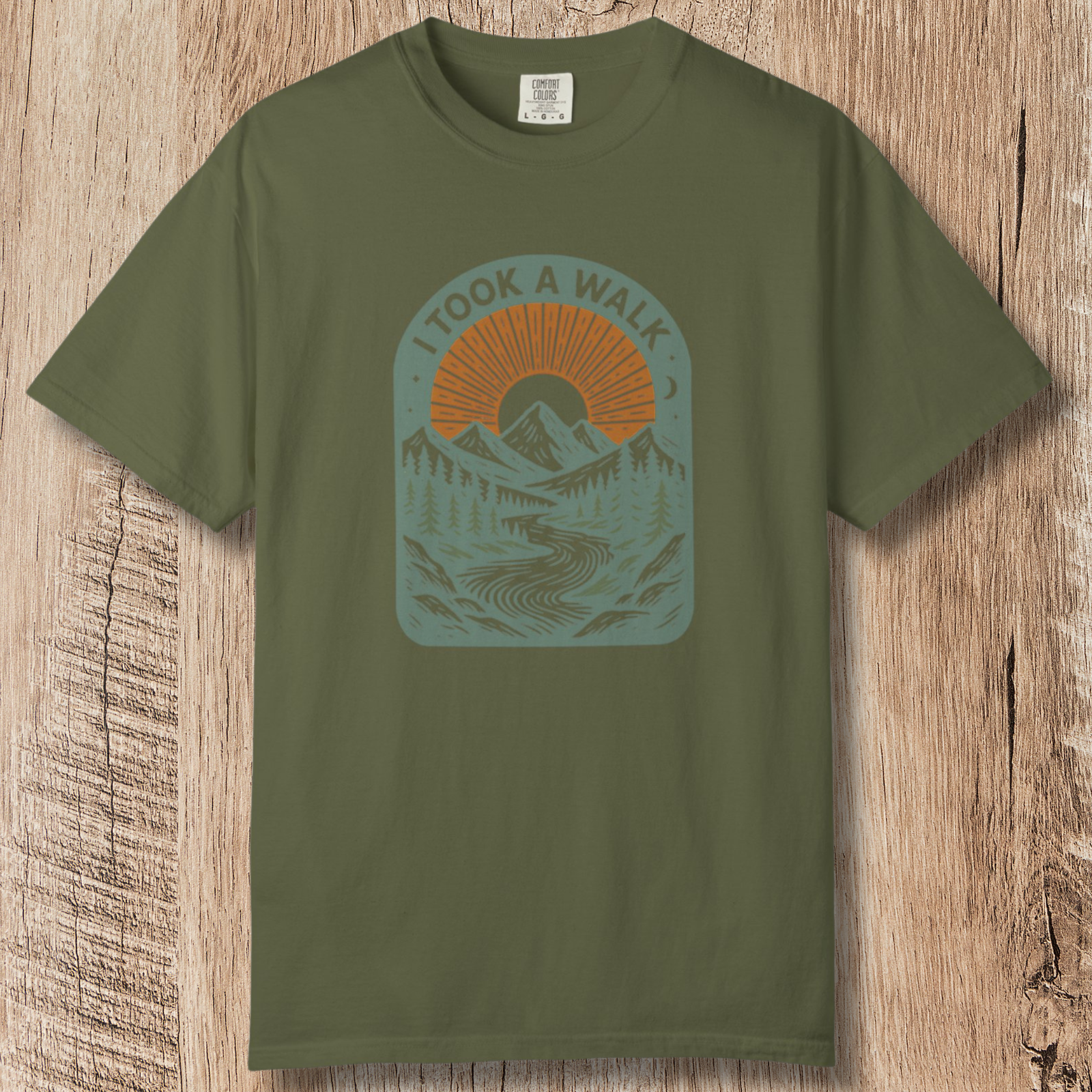 I Took a Walk T-Shirt — Vintage Mountain Scenic Tee