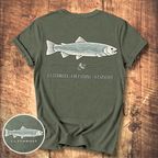 Cutthroat Topography Fly Fishing T-Shirt