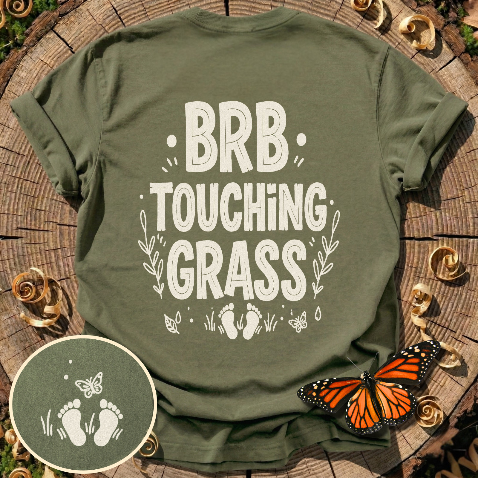 BRB Touching Grass T-Shirt