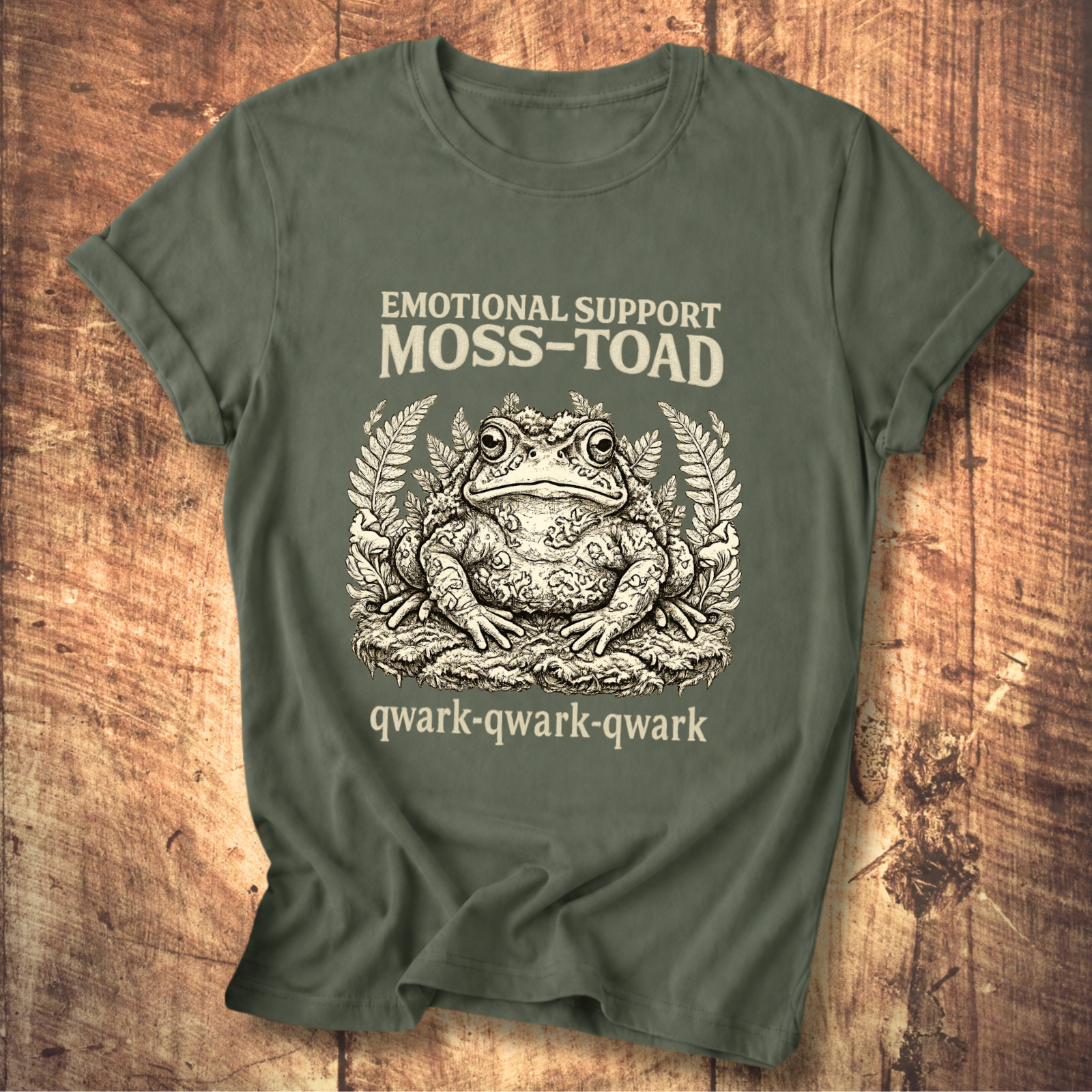 Emotional Support Moss-Toad T-Shirt