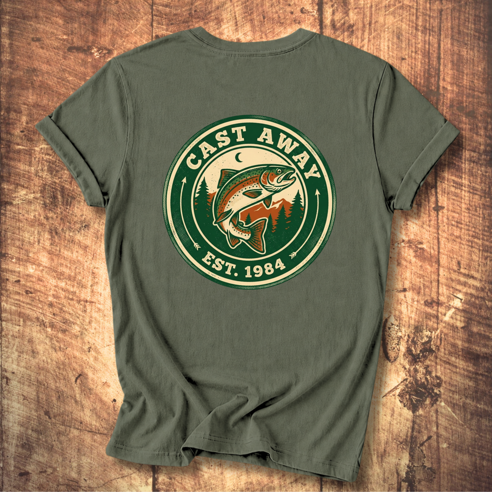 Cast Away Fishing Logo T-Shirt