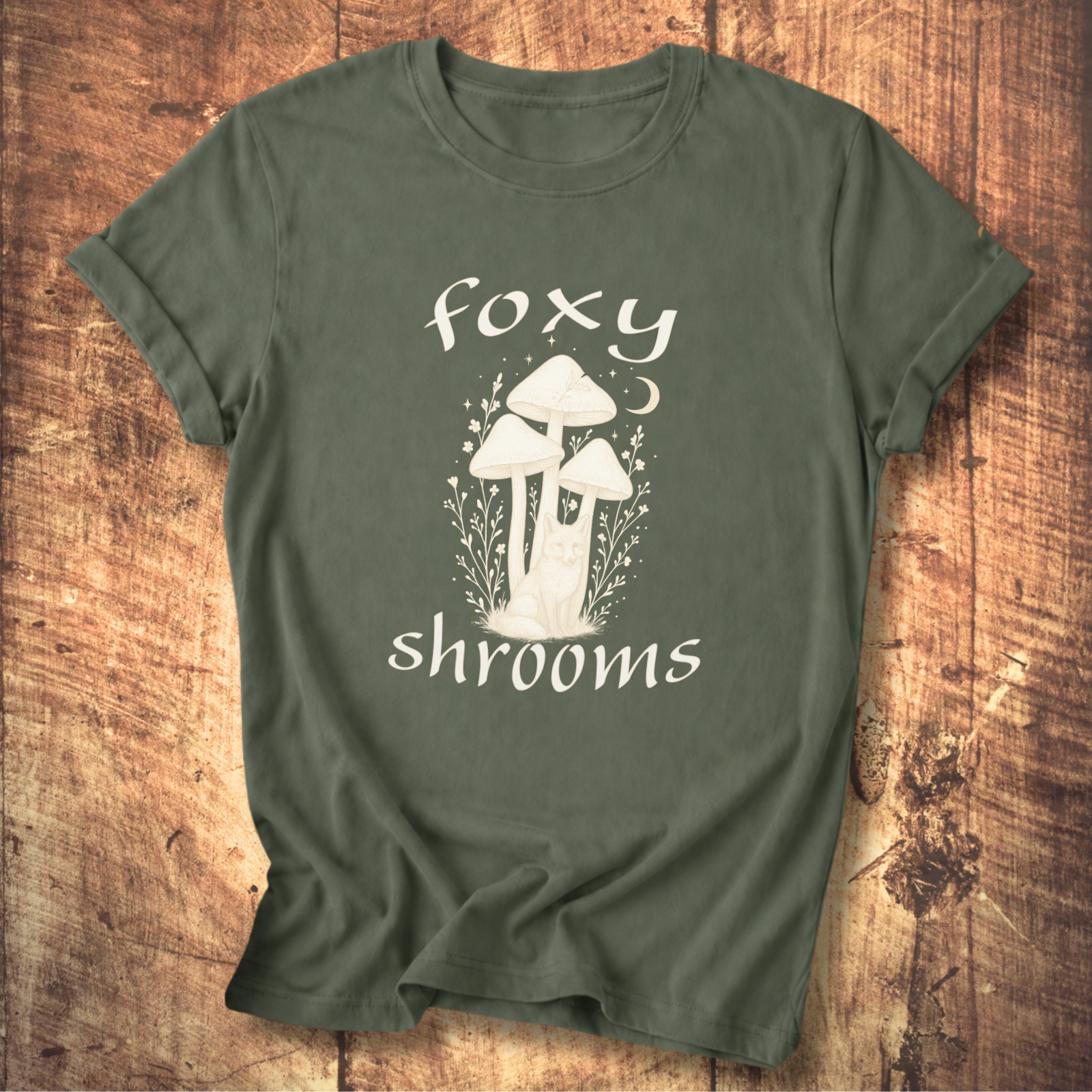 Foxy Shrooms Vintage Tattoo T-Shirt