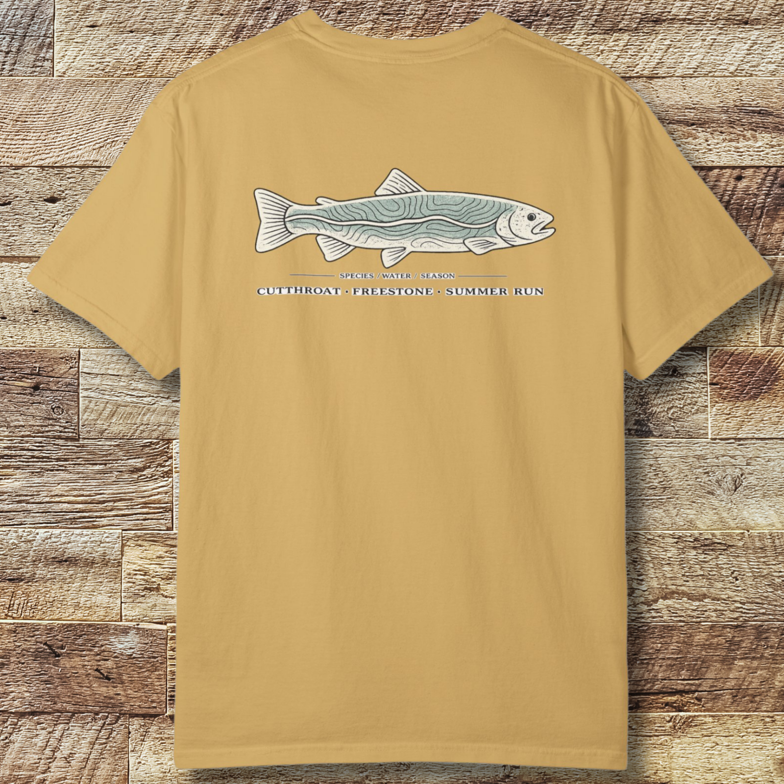 Cutthroat Topography Fly Fishing T-Shirt