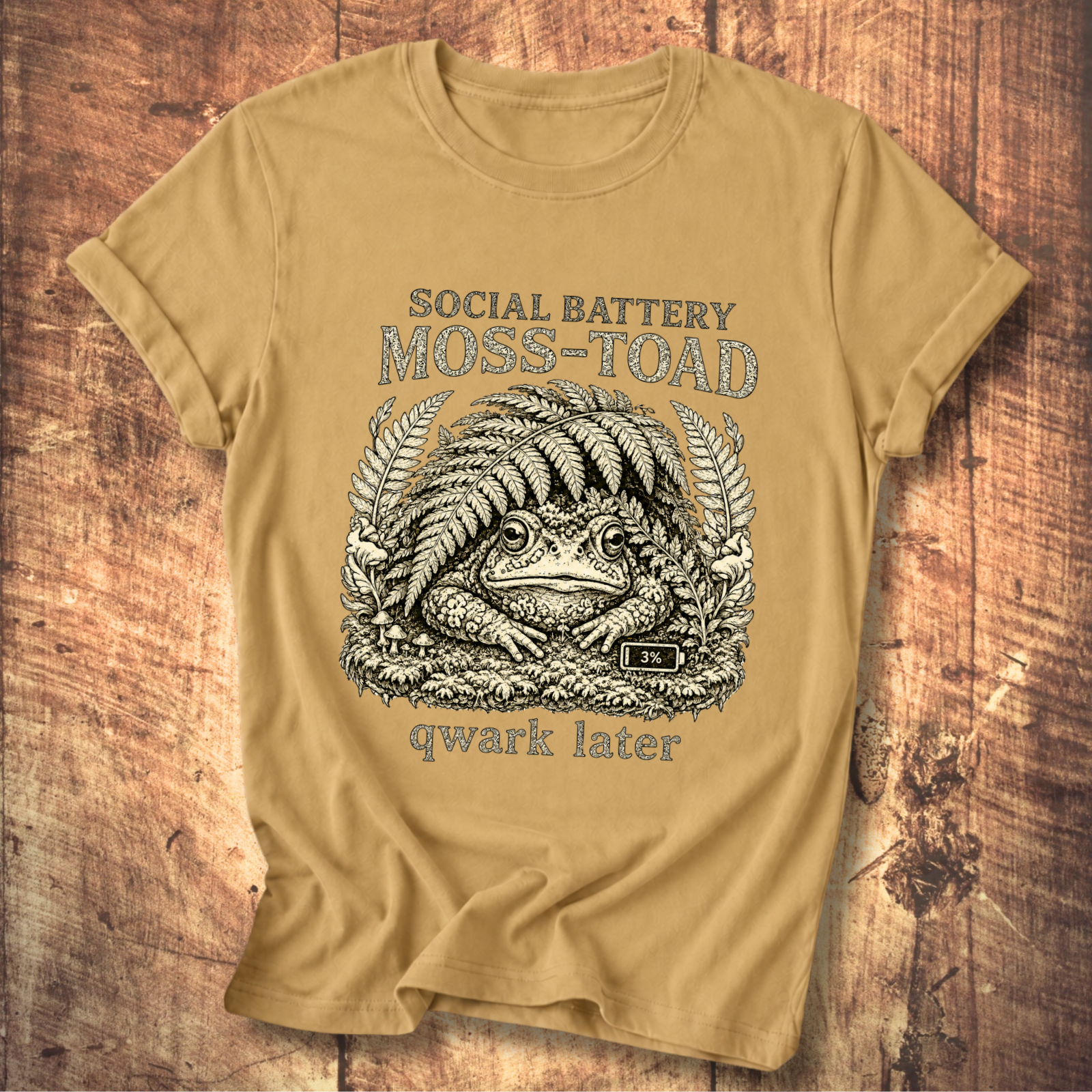 Social Battery Moss Toad Tee