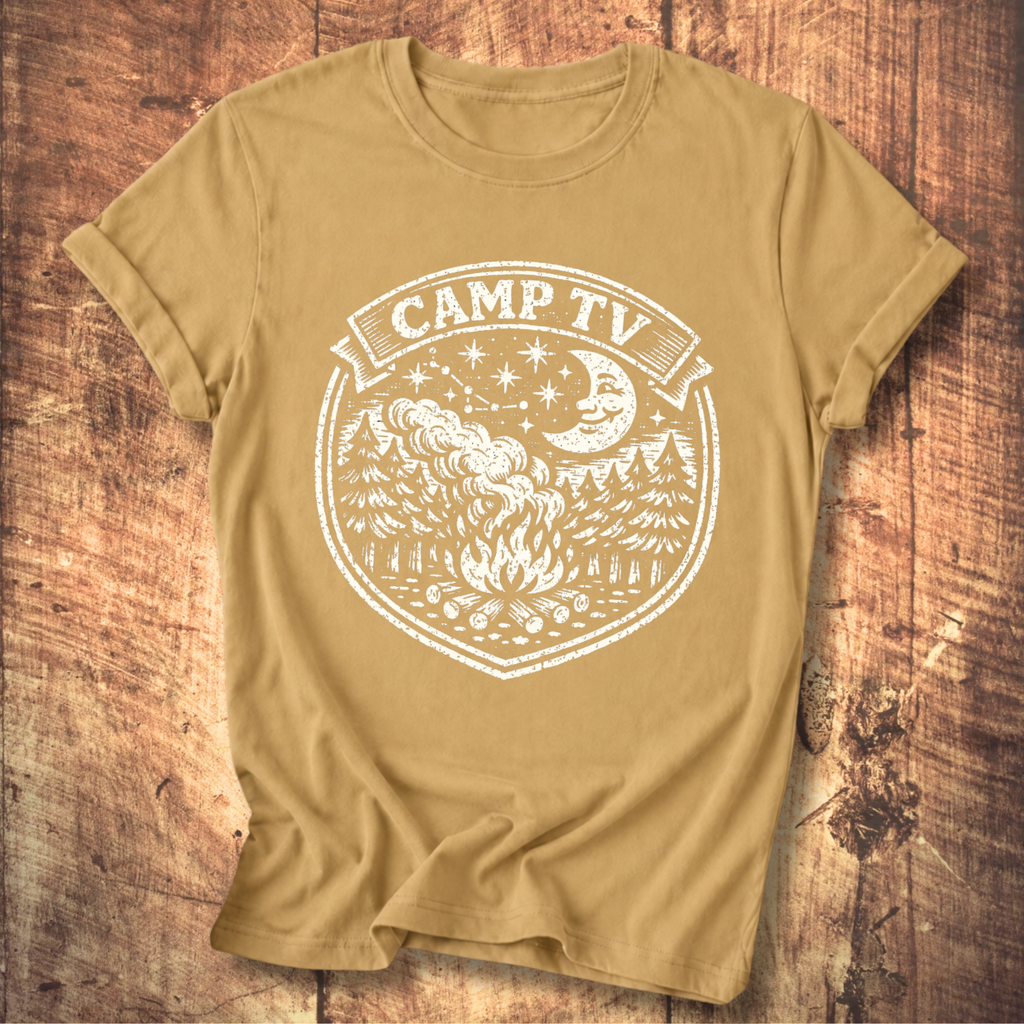 Camp TV Linocut T-shirt