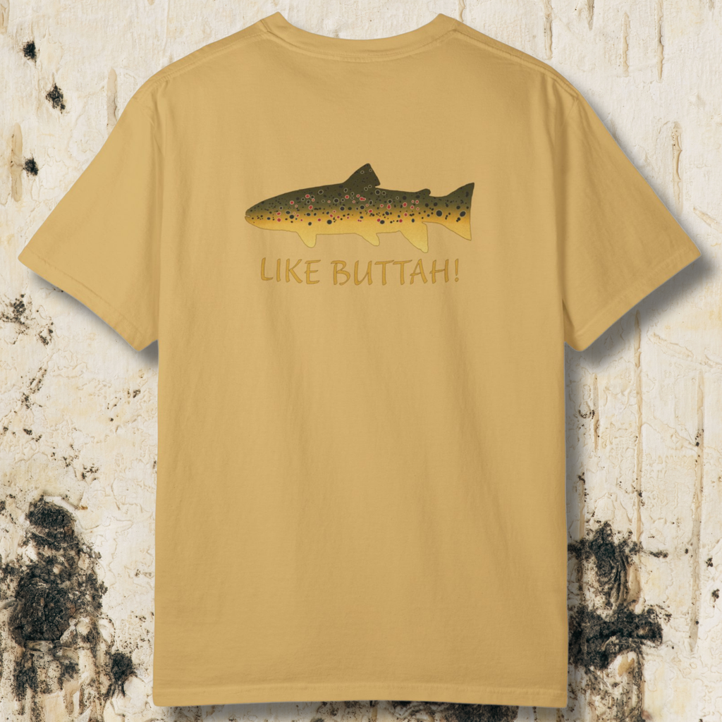 Like Buttah Brown Trout T-Shirt Back Print