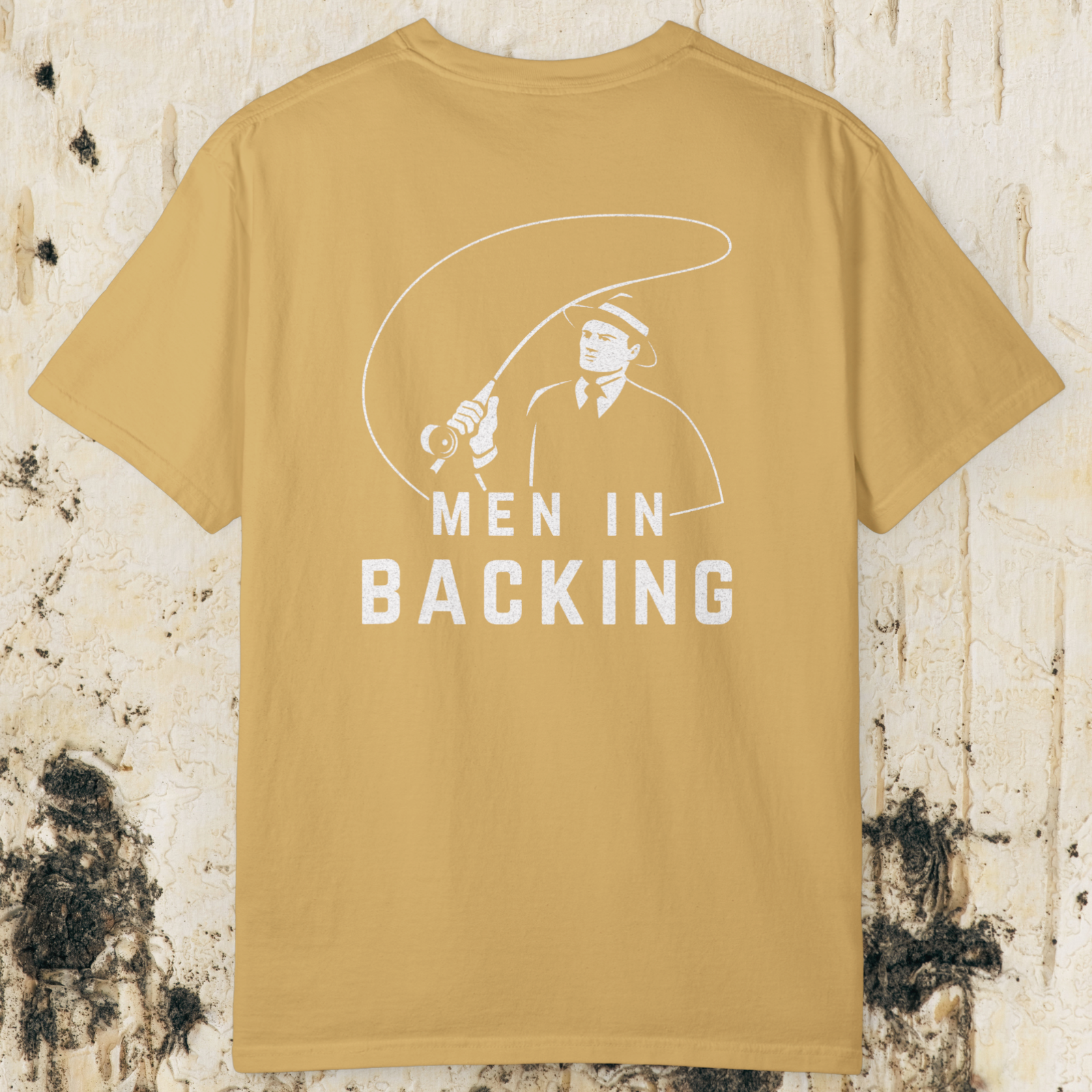 Men In Backing Fly Fishing T-shirt