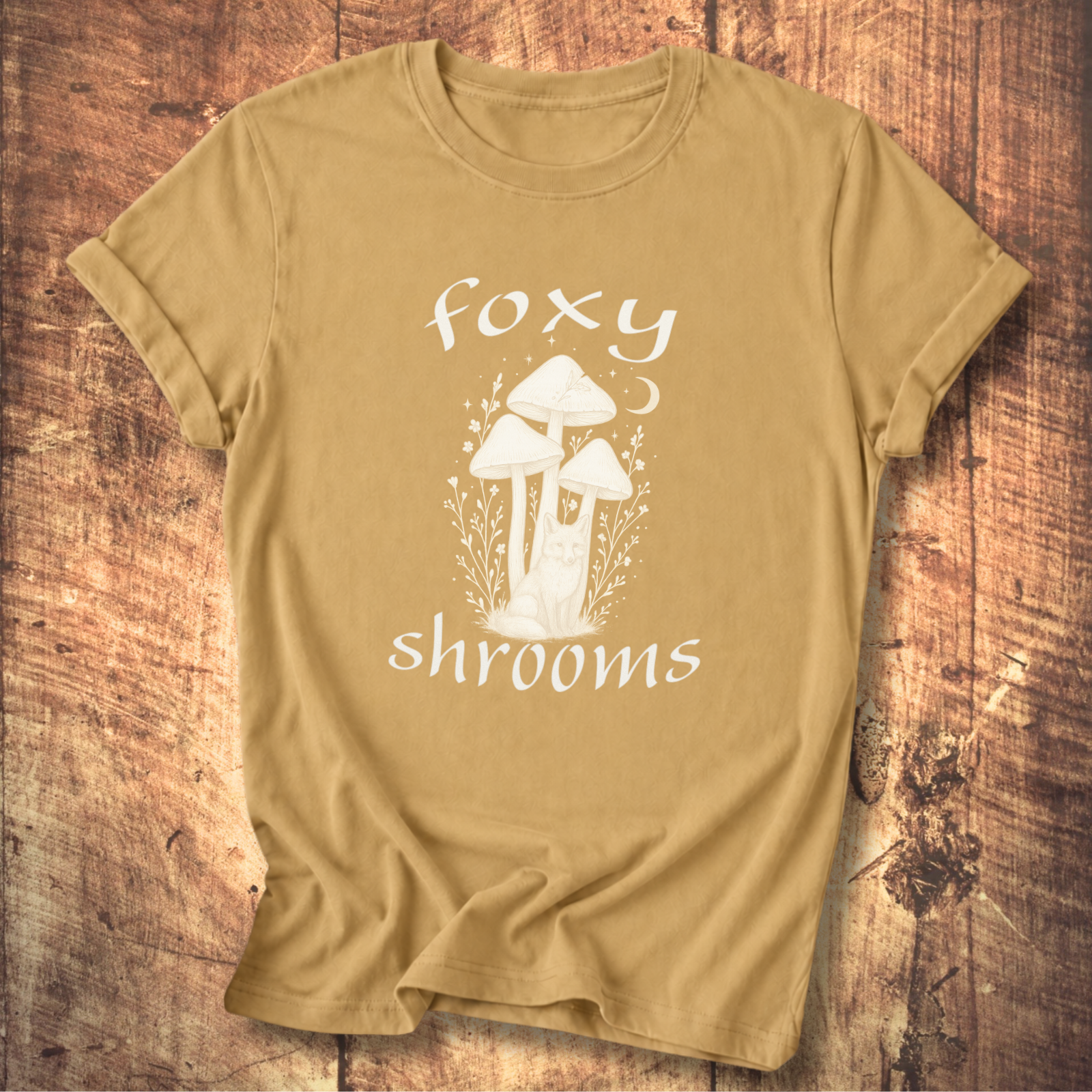 Foxy Shrooms Vintage Tattoo T-Shirt