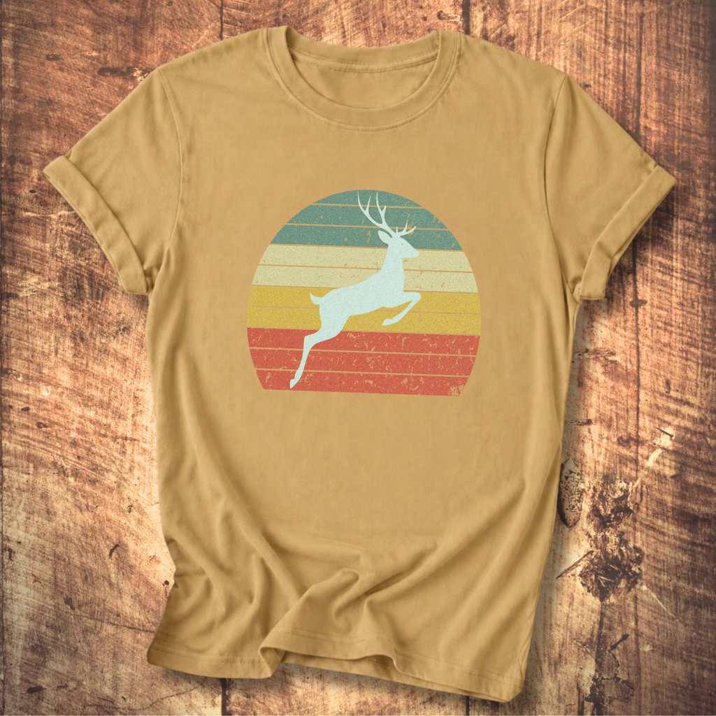 Vintage Sunset Deer T-Shirt