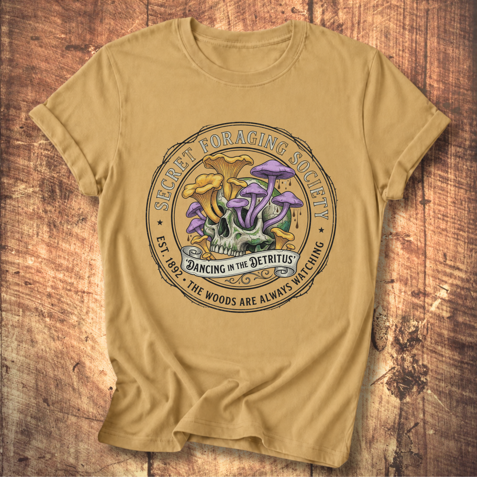 Technicolor Skull Foraging Society T-Shirt