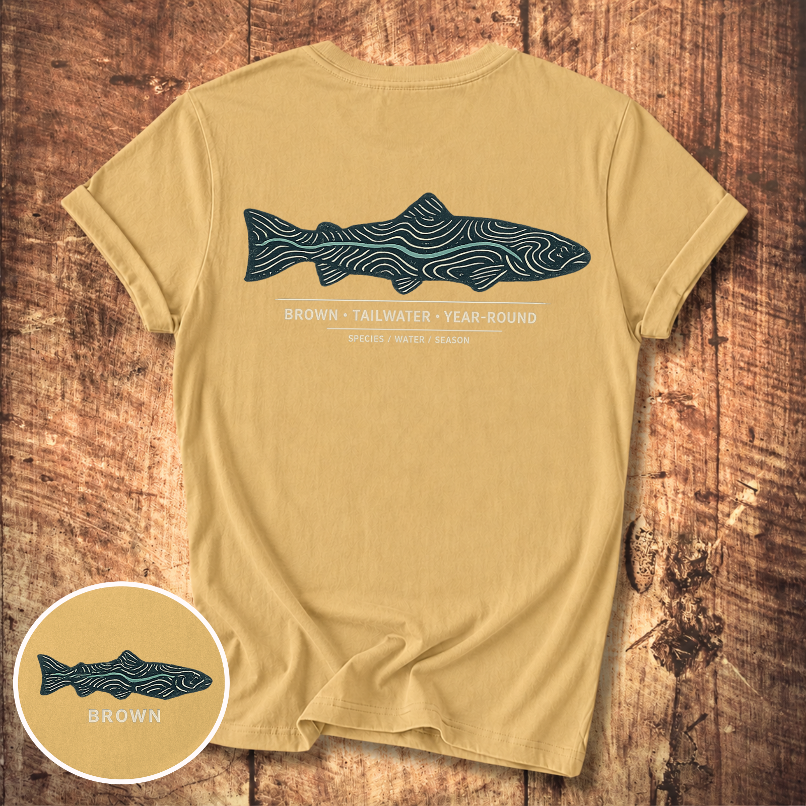 Brown Trout Topography T-Shirt
