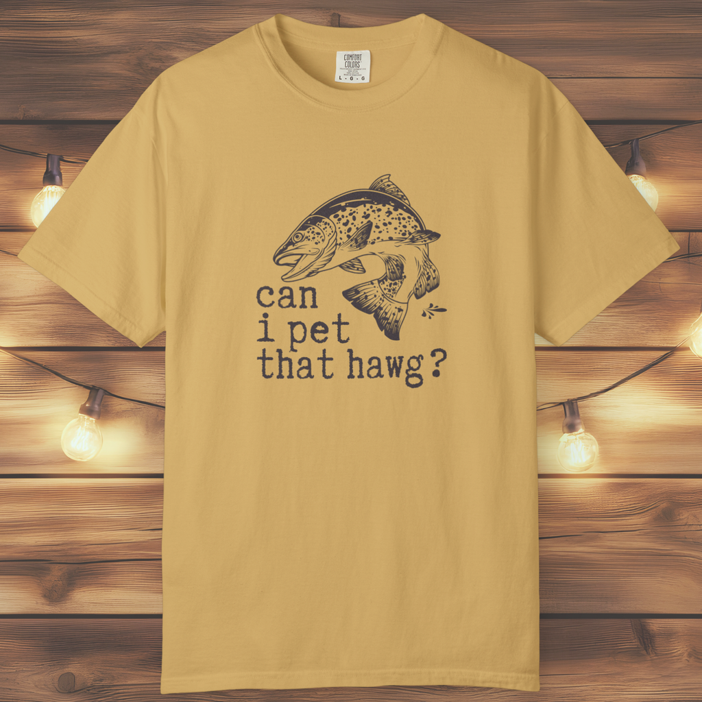 Can I Pet That Hawg? Trout Graphic T-Shirt