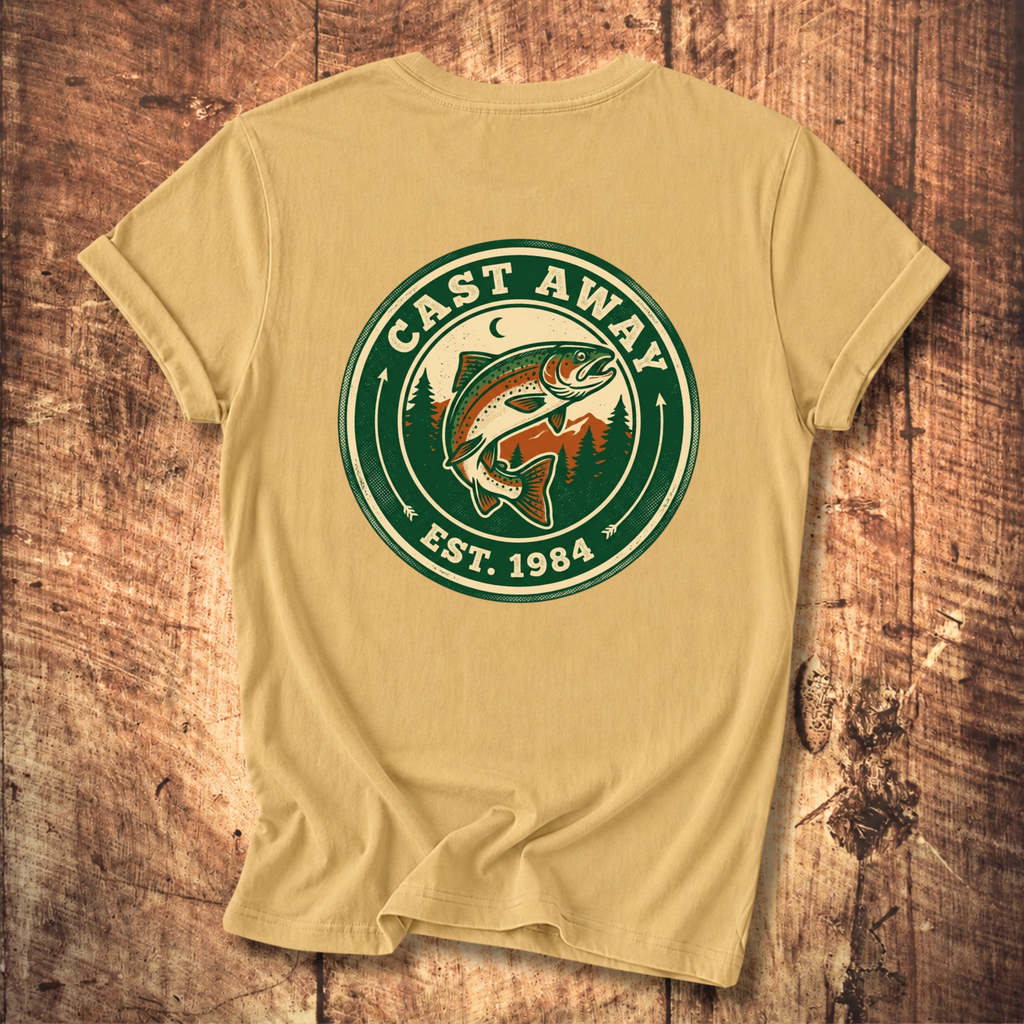 Cast Away Fishing Logo T-Shirt